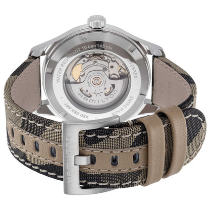 Back view of Hamilton Khaki Field Men's Automatic Watch H70535031