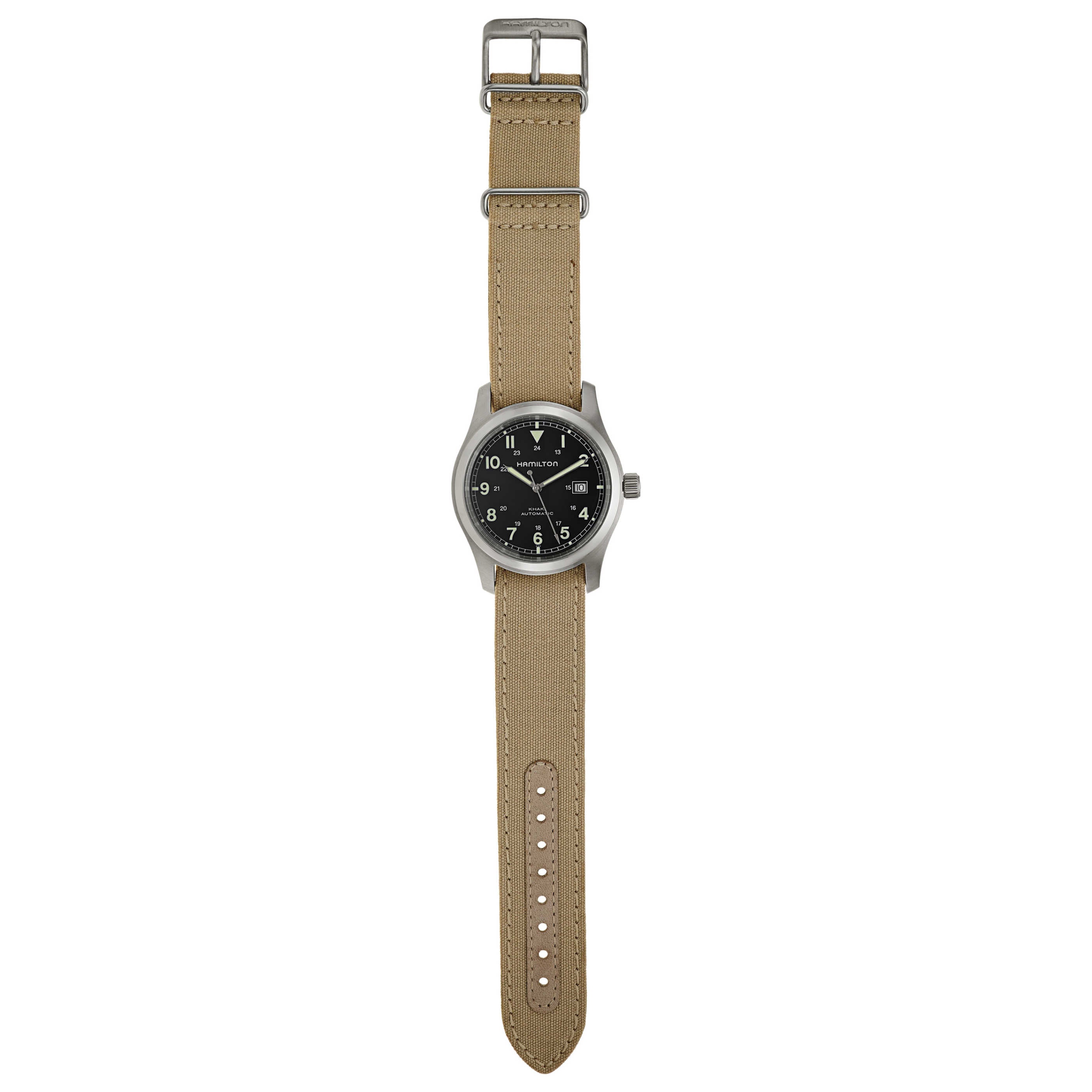 さばびんハミルトン Hamilton Khaki Field Quartz Blue Dial Blue NATO Strap Watch 33mm
