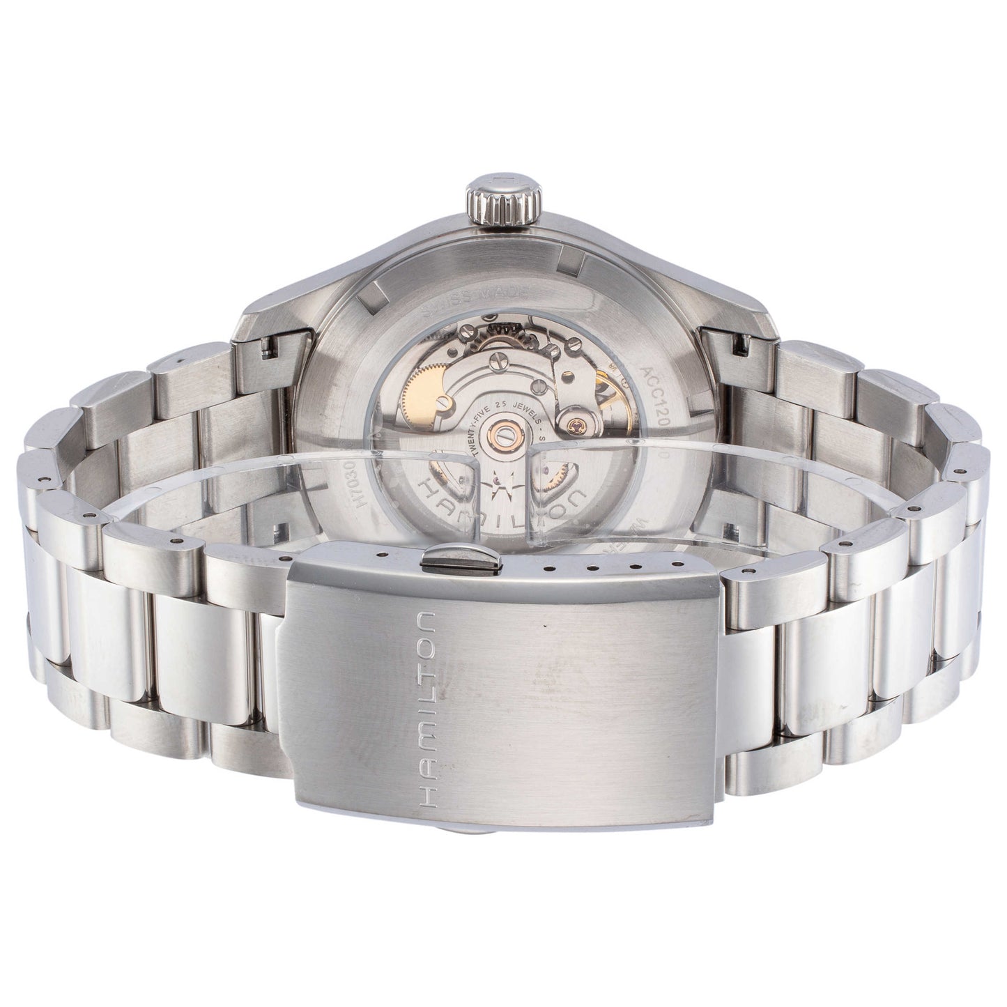 Back view of Hamilton Khaki Field Men's Automatic Watch H70595163