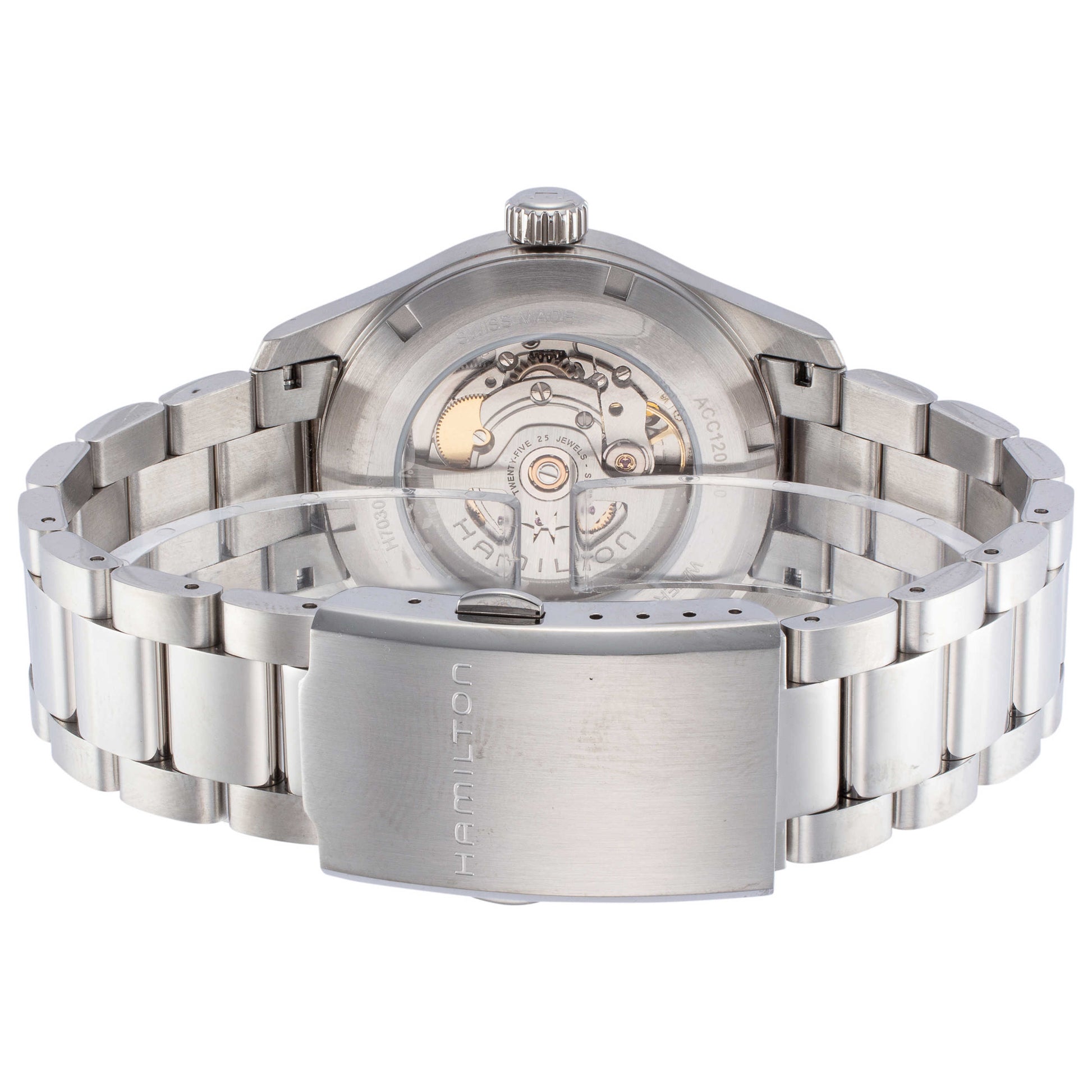 Back view of Hamilton Khaki Field Men's Automatic Watch H70595163