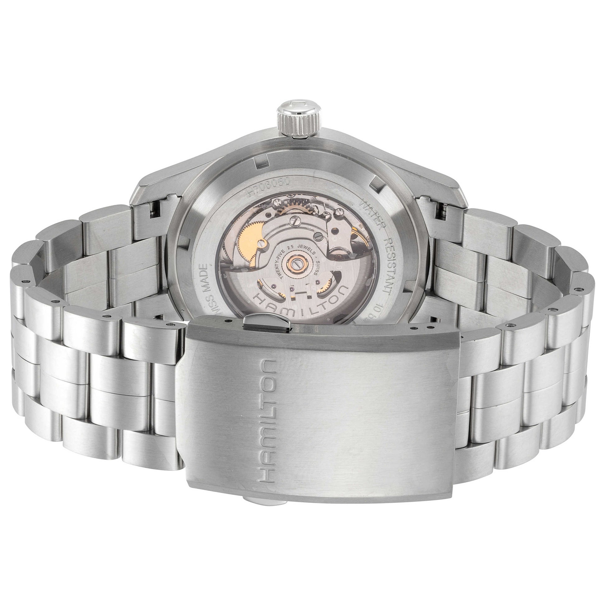 Back view of Hamilton Khaki Field Men's Automatic Watch H70605193