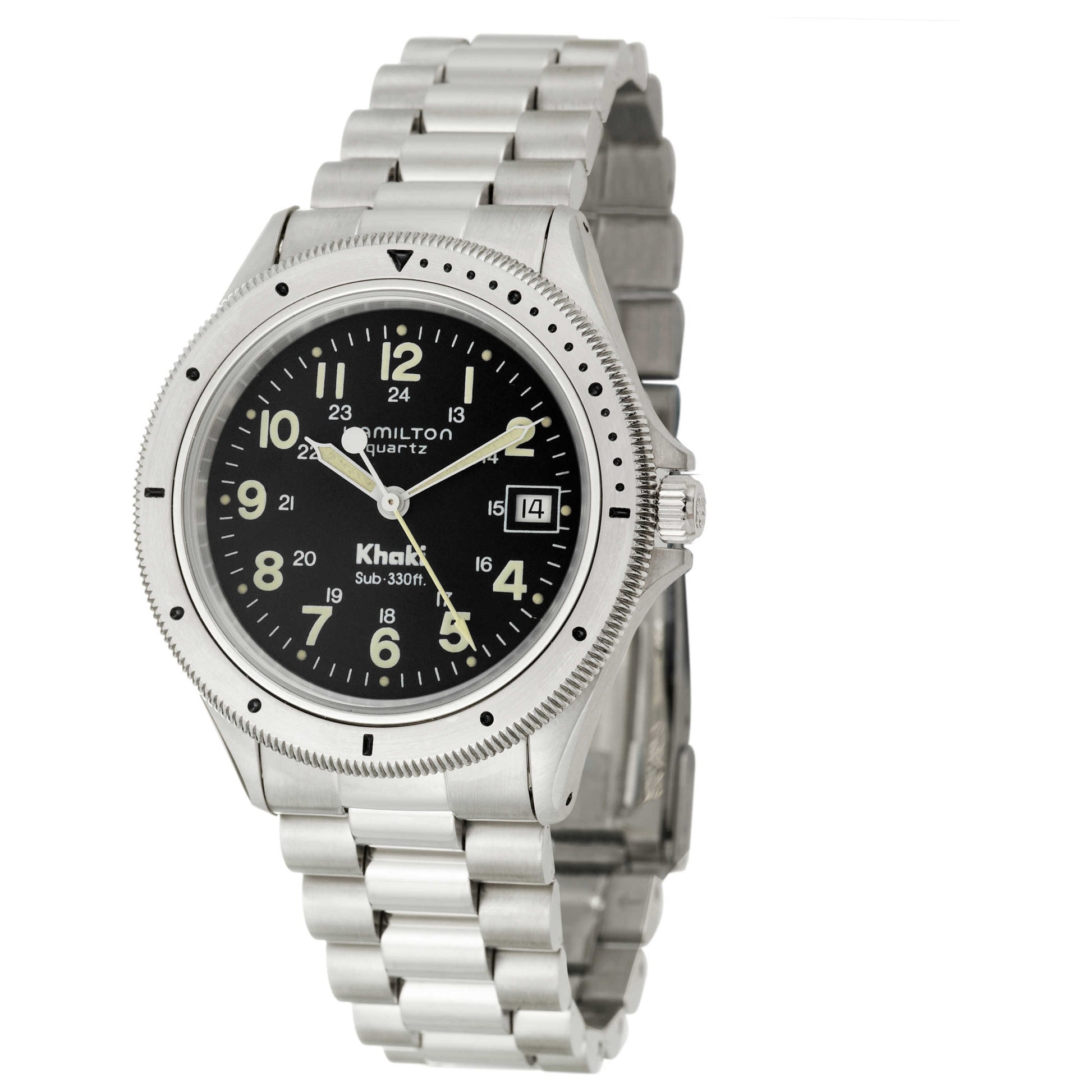 Front view of Hamilton Khaki Field Men's Swiss Quartz (Battery-Powered) Watch H74411133