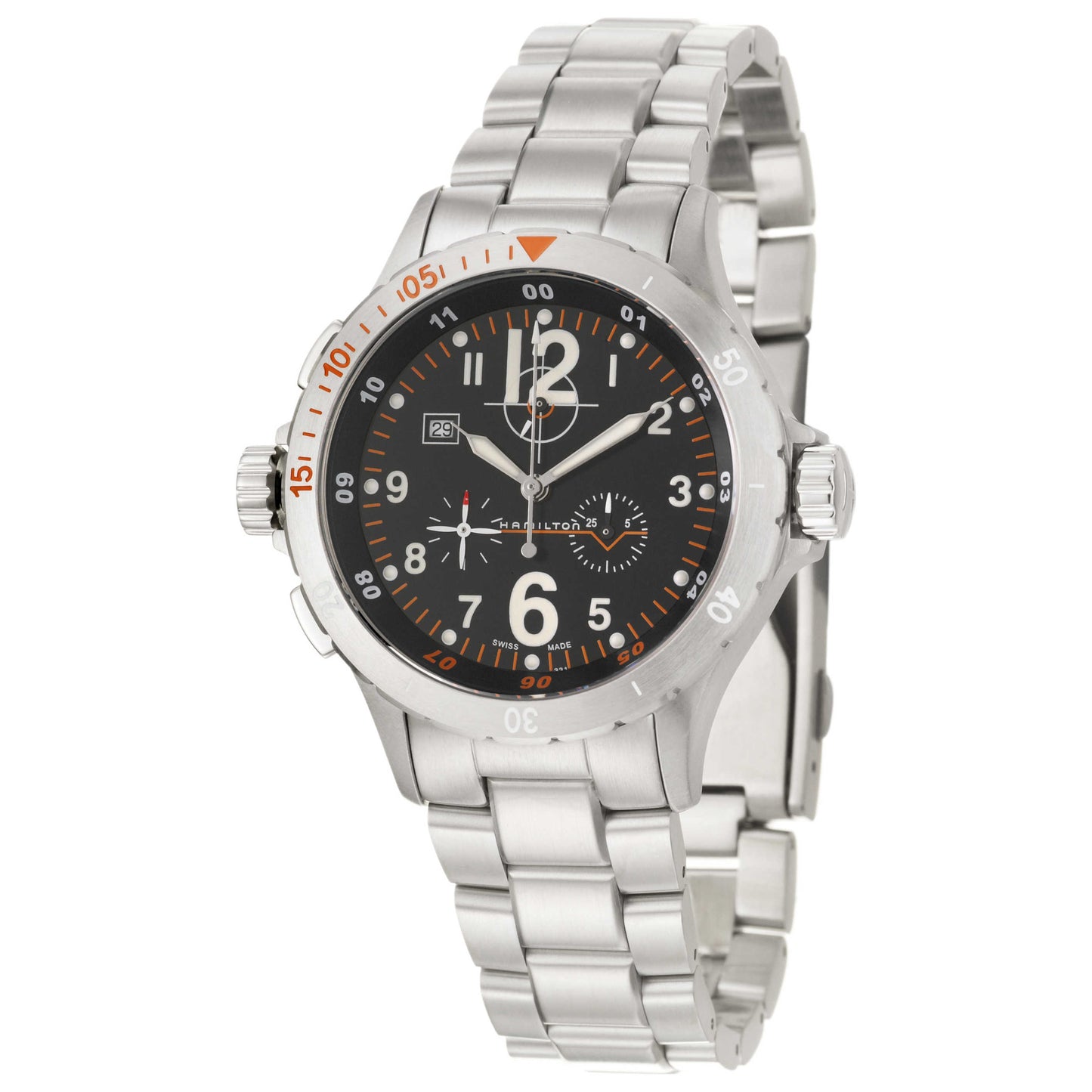 Front view of Hamilton Khaki Aviation Men's Swiss Quartz (Battery-Powered) Watch H74512133