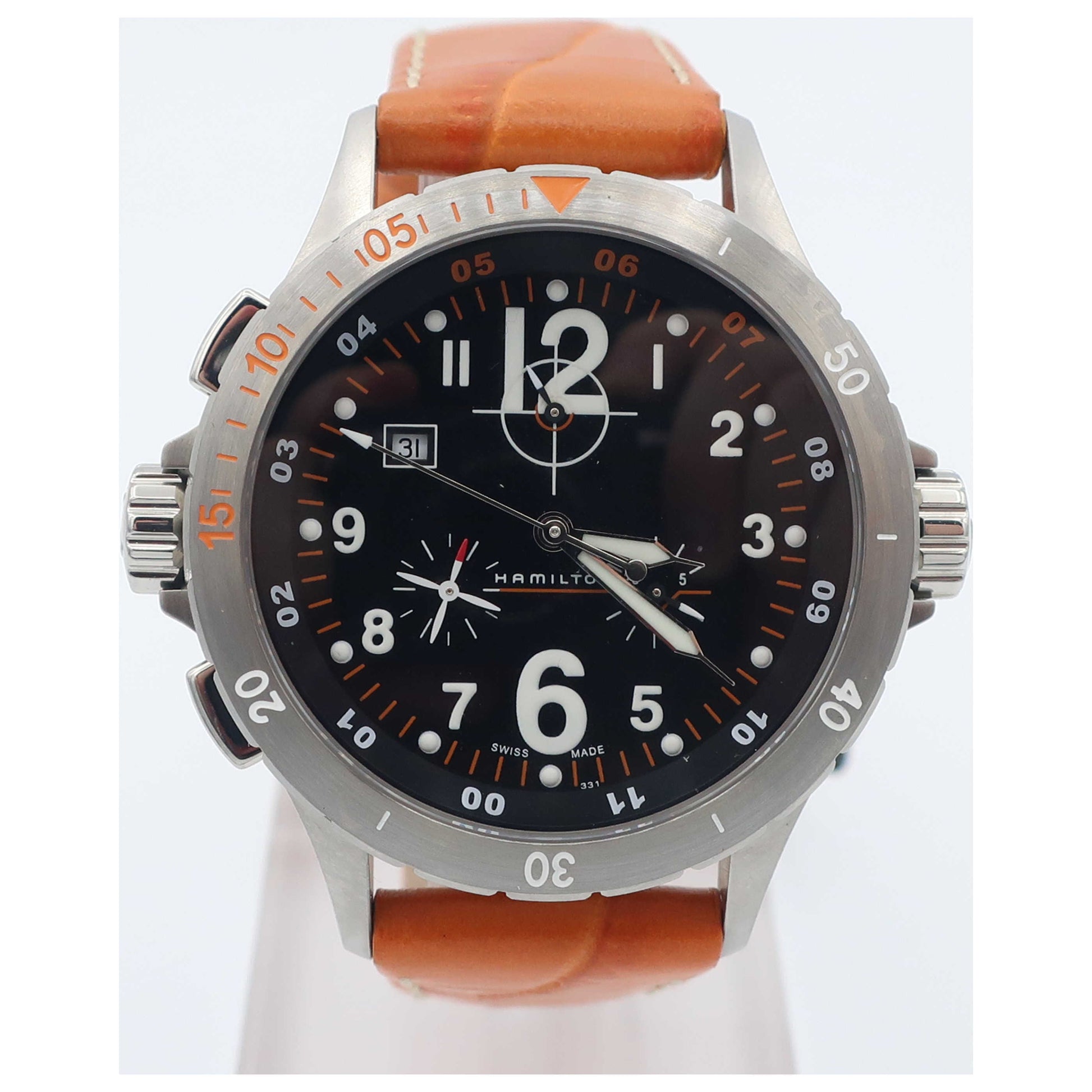 Front view of Hamilton Khaki Aviation Men's Swiss Quartz (Battery-Powered) Watch H74512833-SD