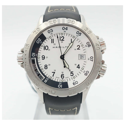 Front view of Hamilton Khaki Navy Men's Swiss Quartz (Battery-Powered) Watch H74551313-PO