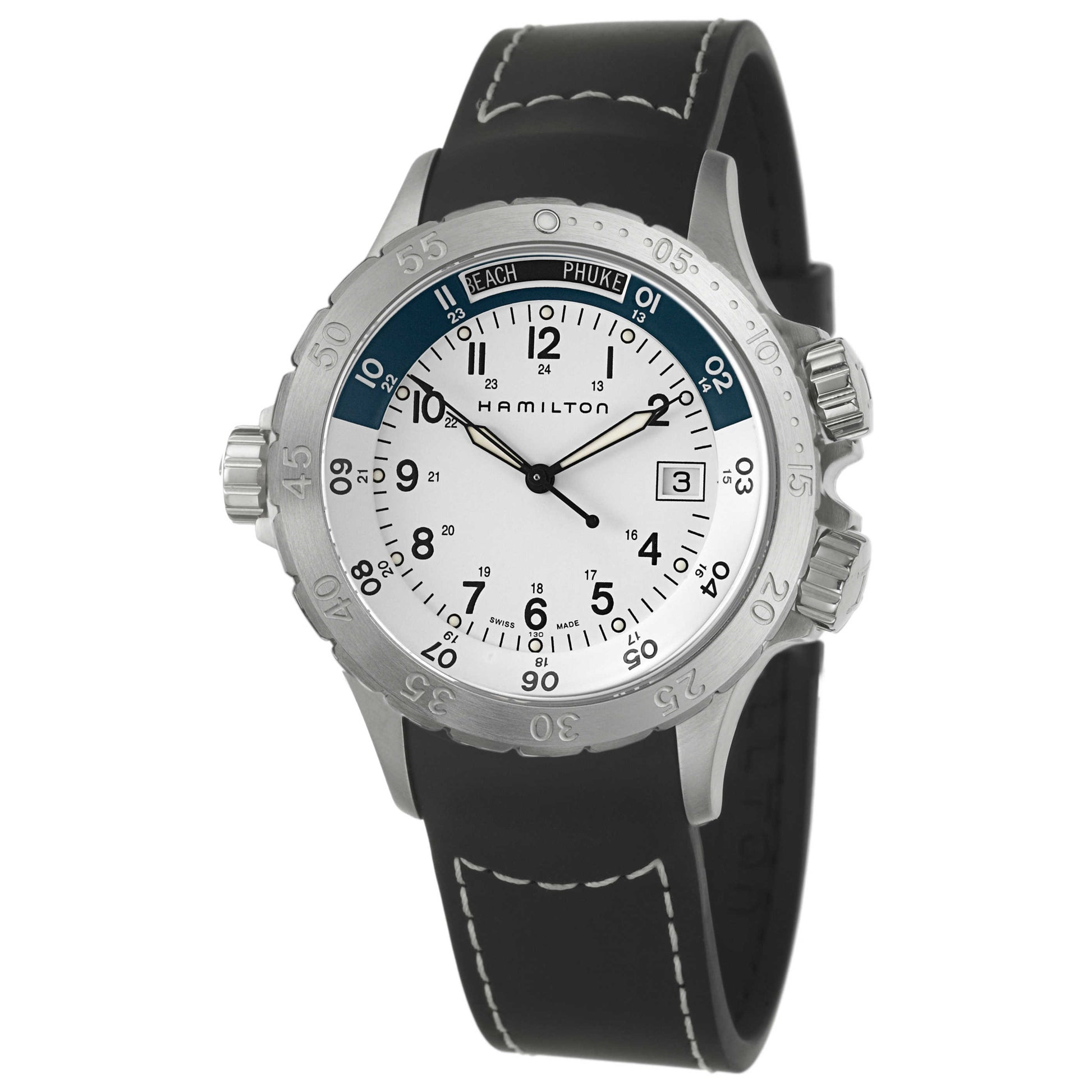 Front view of Hamilton Khaki Navy Men's Swiss Quartz (Battery-Powered) Watch H74551313