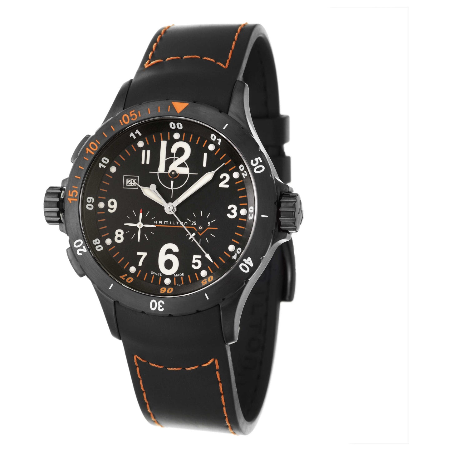 Front view of Hamilton Khaki Aviation Men's Swiss Quartz (Battery-Powered) Watch H74592333