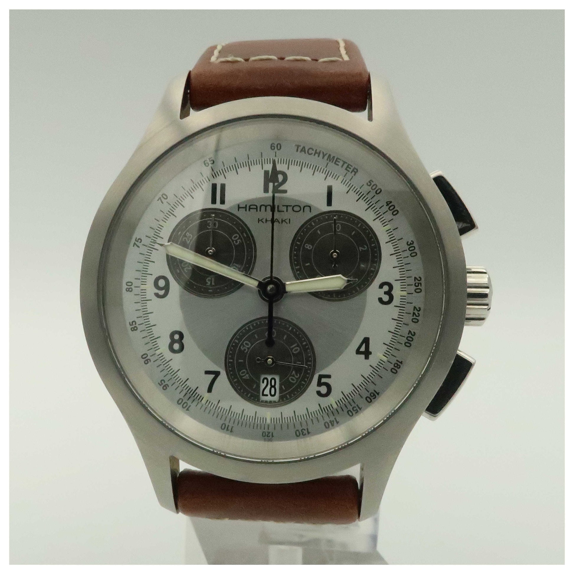 Front view of Hamilton Khaki Aviation Men's Swiss Quartz (Battery-Powered) Watch H76412553-PO