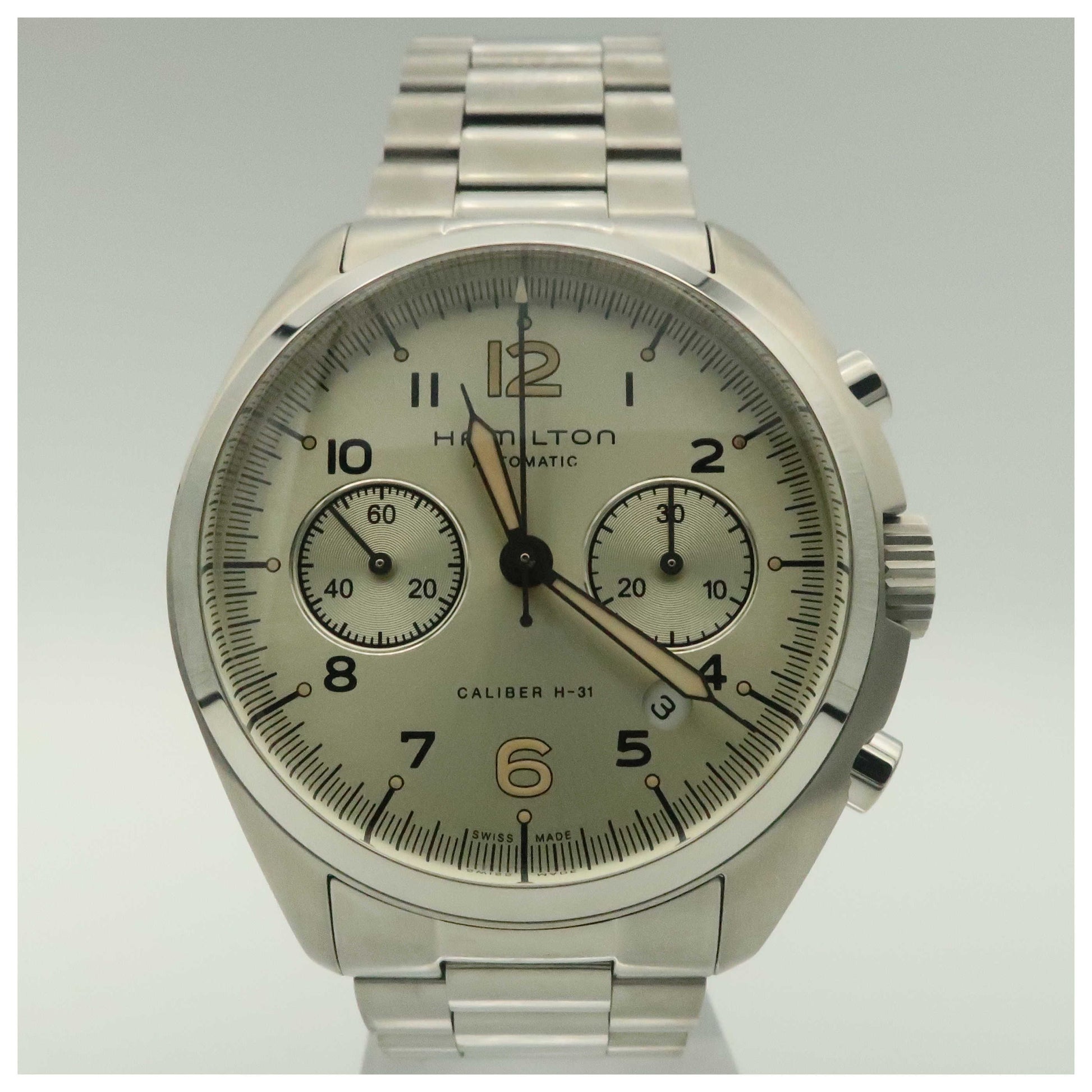 Front view of Hamilton Khaki Aviation Men's Automatic Watch H76416155-SD