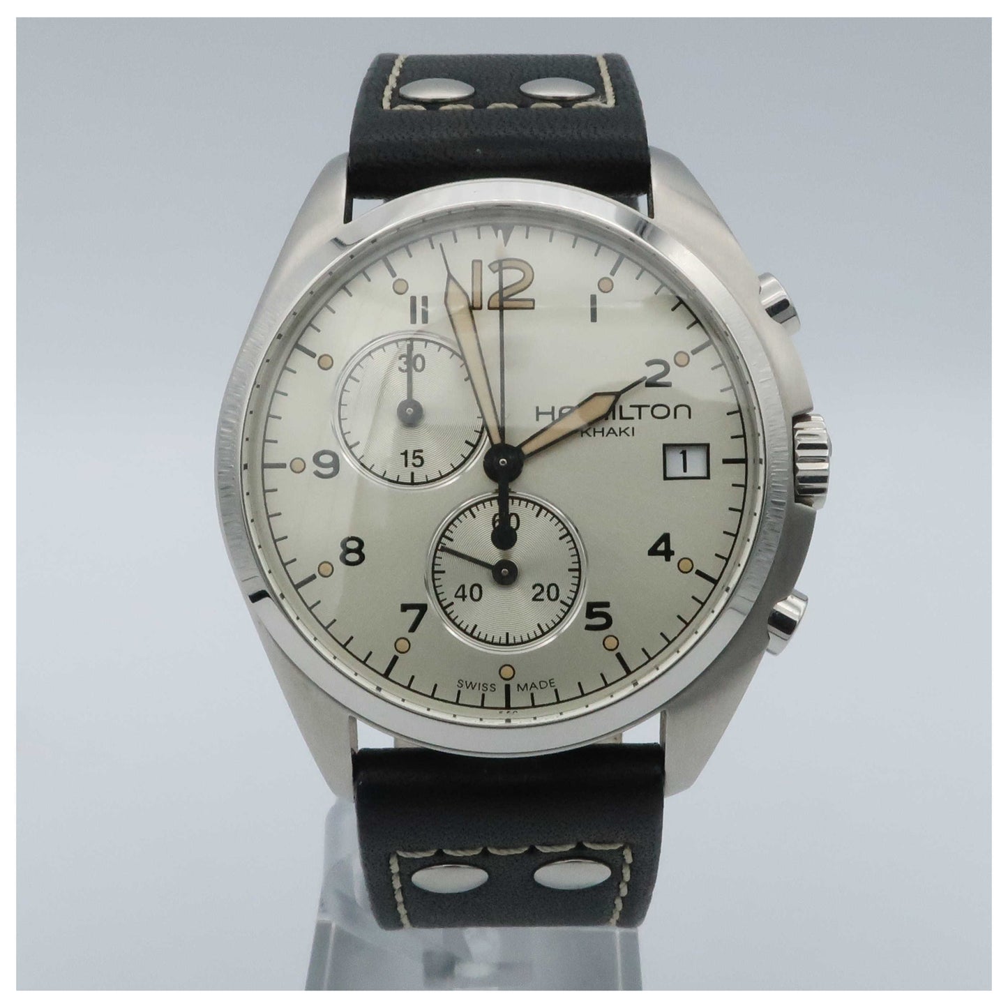 Front view of Hamilton Khaki Aviation Men's Swiss Quartz (Battery-Powered) Watch H76512755-PO