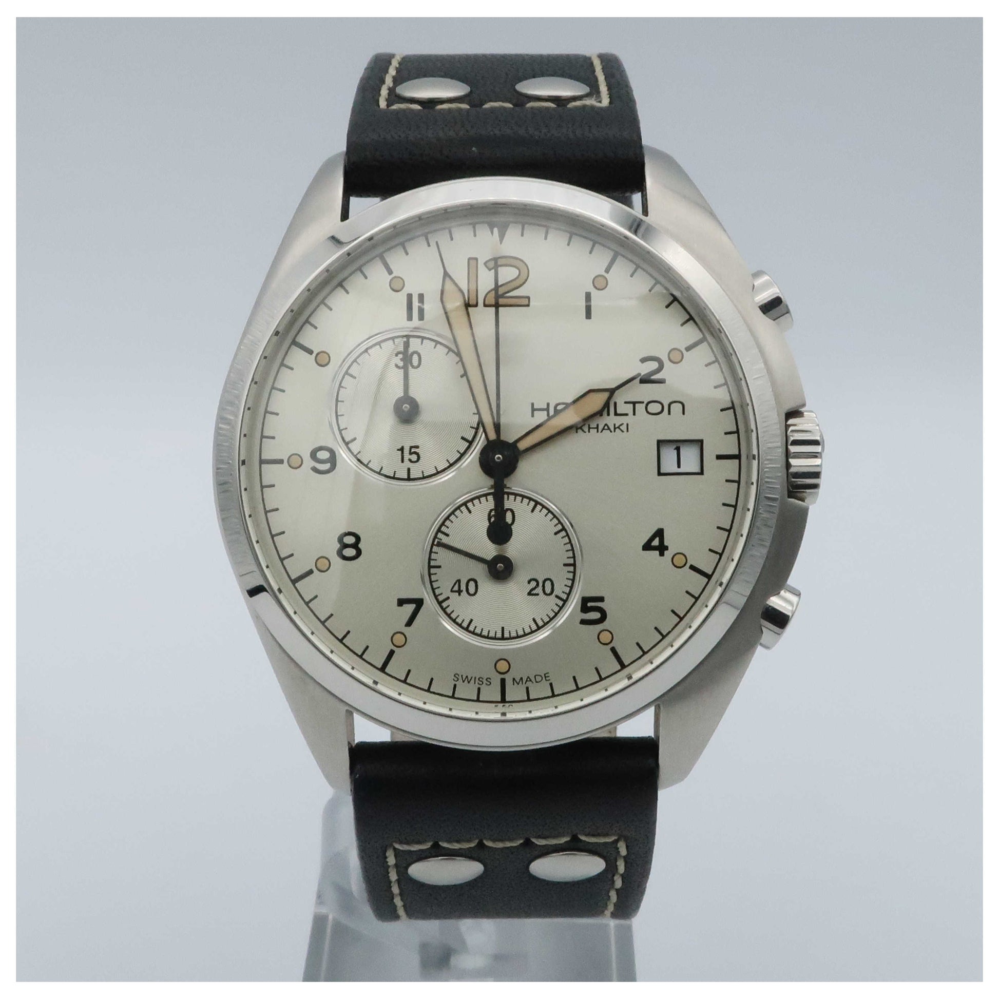 Front view of Hamilton Khaki Aviation Men's Swiss Quartz (Battery-Powered) Watch H76512755-PO