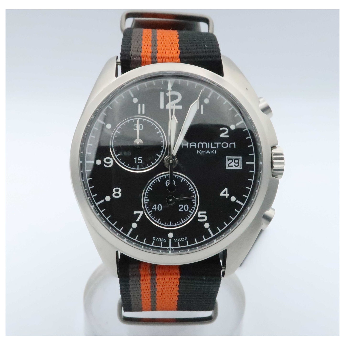 Front view of Hamilton Khaki Aviation Men's Swiss Quartz (Battery-Powered) Watch H76552933-SD