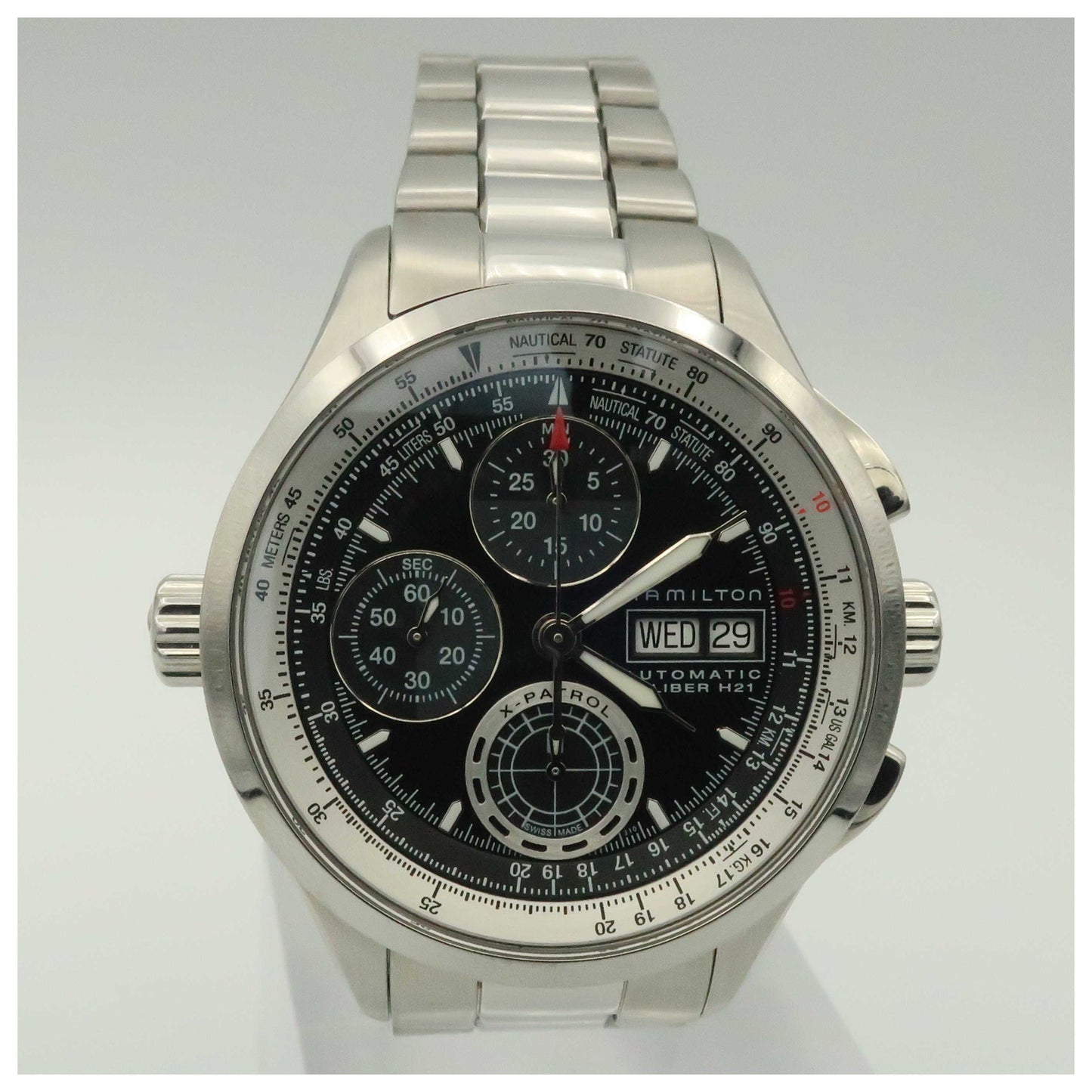 Front view of Hamilton Khaki Aviation Men's Automatic Watch H76556131-PO