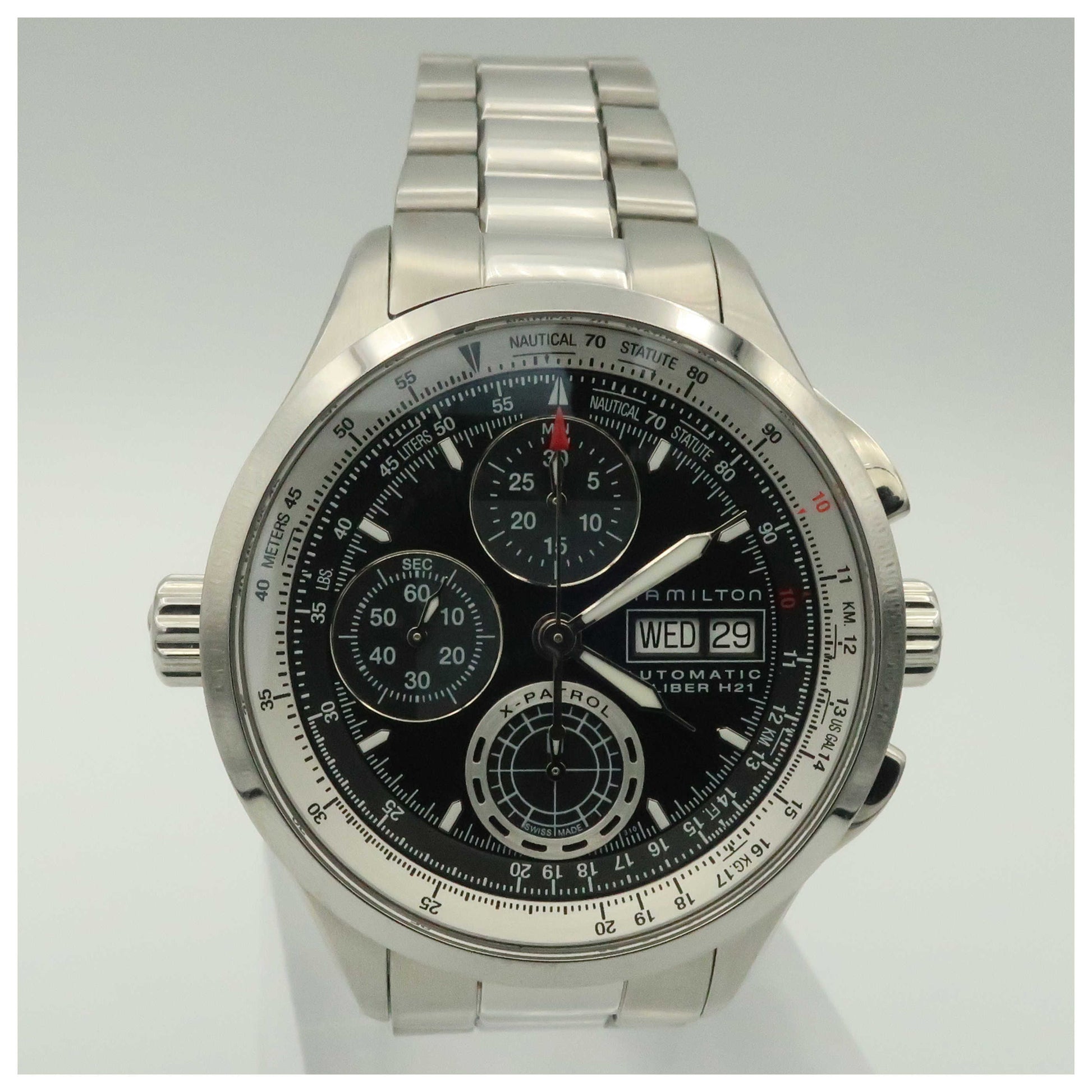 Front view of Hamilton Khaki Aviation Men's Automatic Watch H76556131-PO