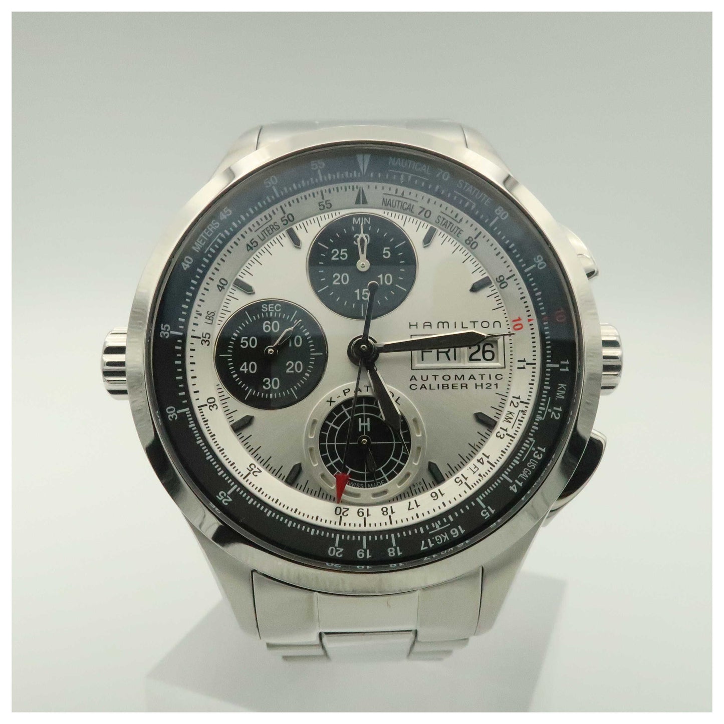 Front view of Hamilton Khaki Aviation Men's Automatic Watch H76566151-PO