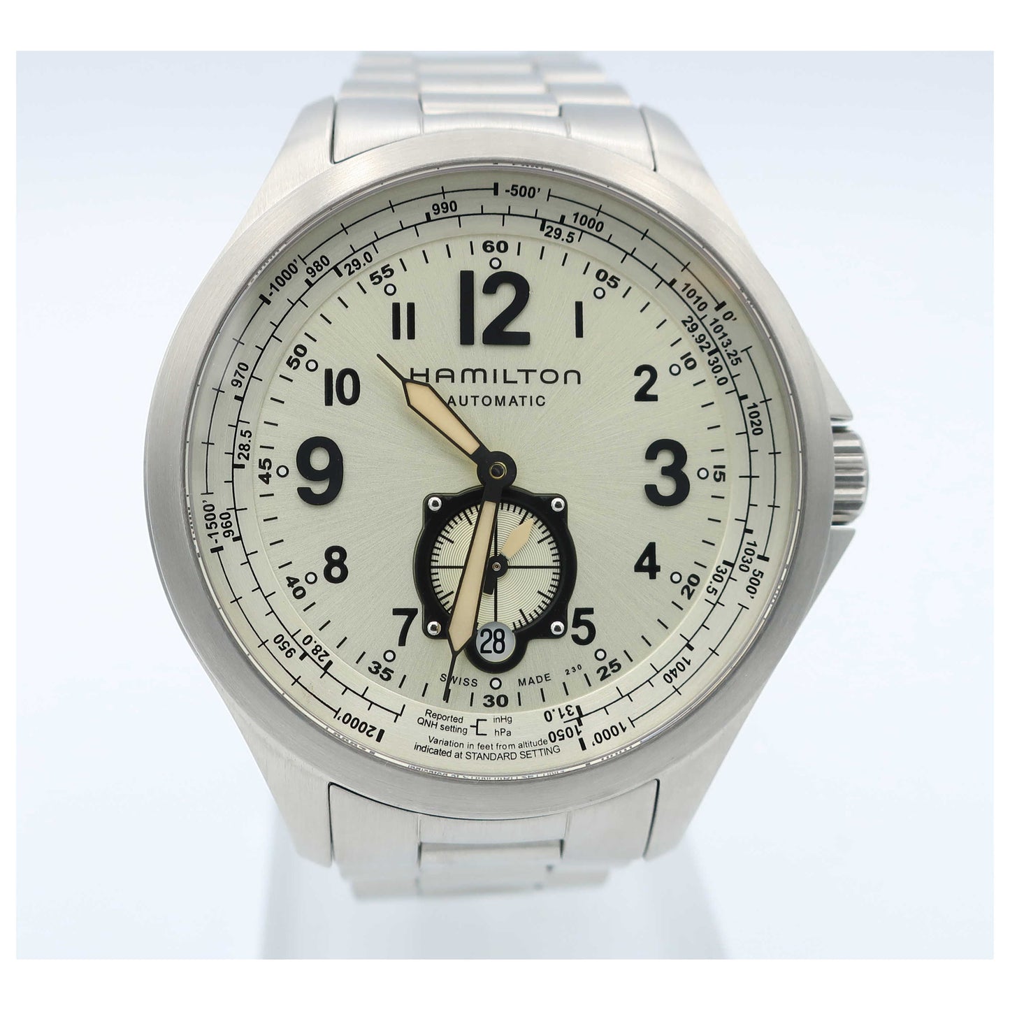 Front view of Hamilton Khaki Aviation Men's Automatic Watch H76655123-PO