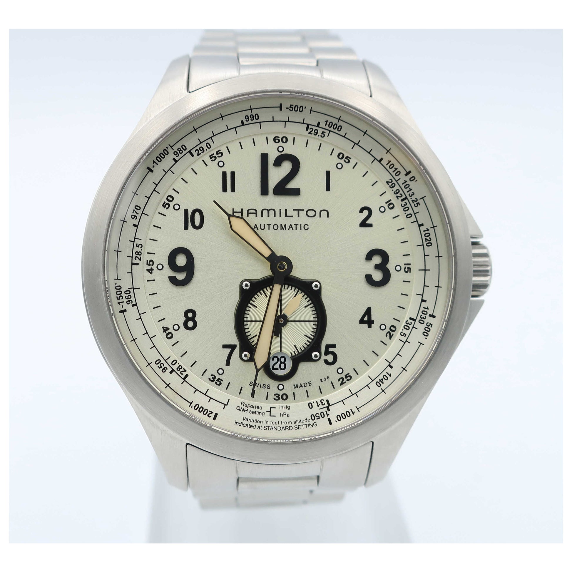 Front view of Hamilton Khaki Aviation Men's Automatic Watch H76655123-PO