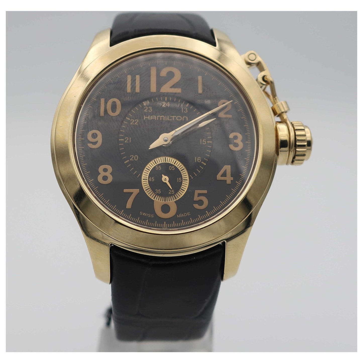 Front view of Hamilton Khaki Navy Men's Swiss Quartz (Battery-Powered) Watch H77331733-PO