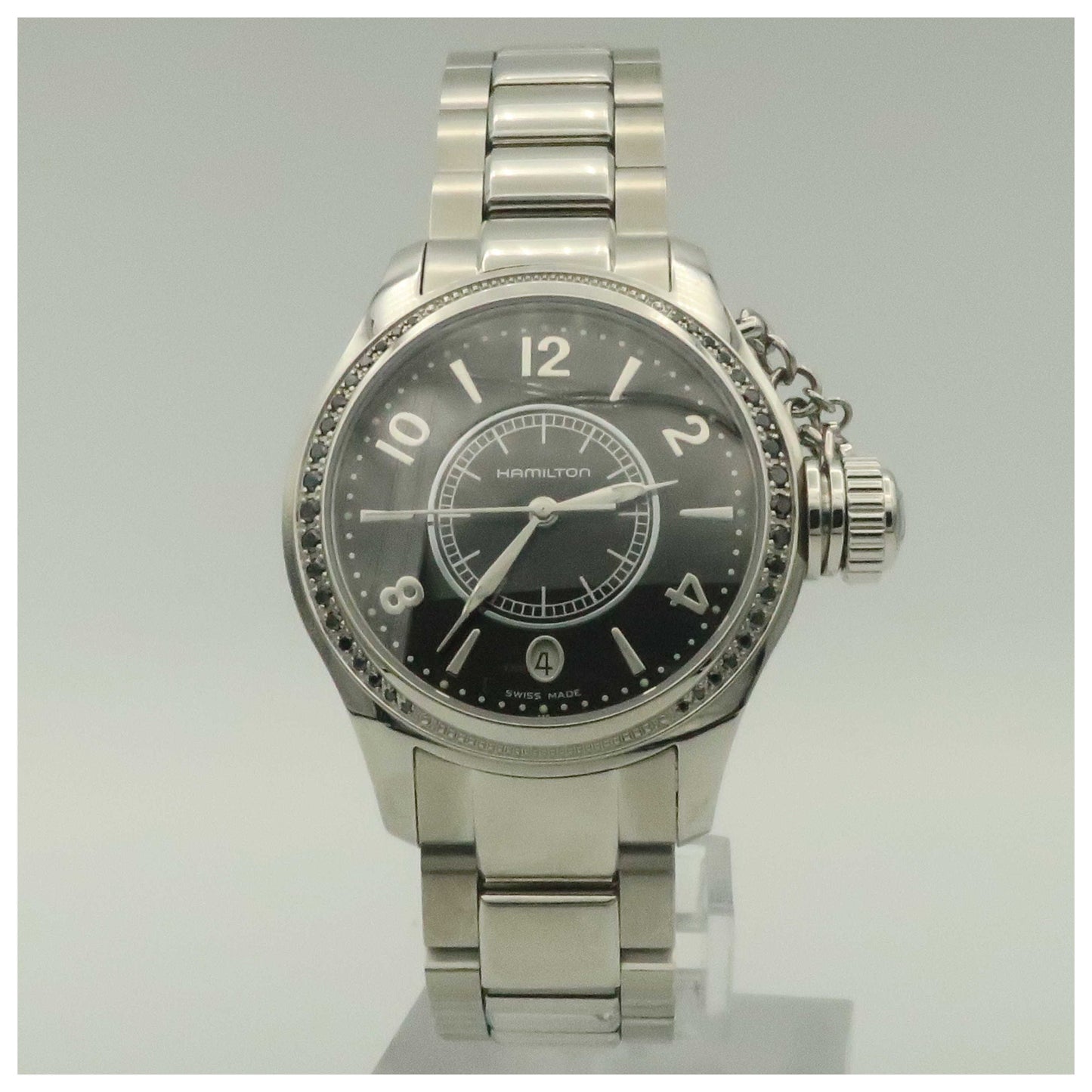 Front view of Hamilton Khaki Navy Women's Swiss Quartz (Battery-Powered) Watch H77351135-SD