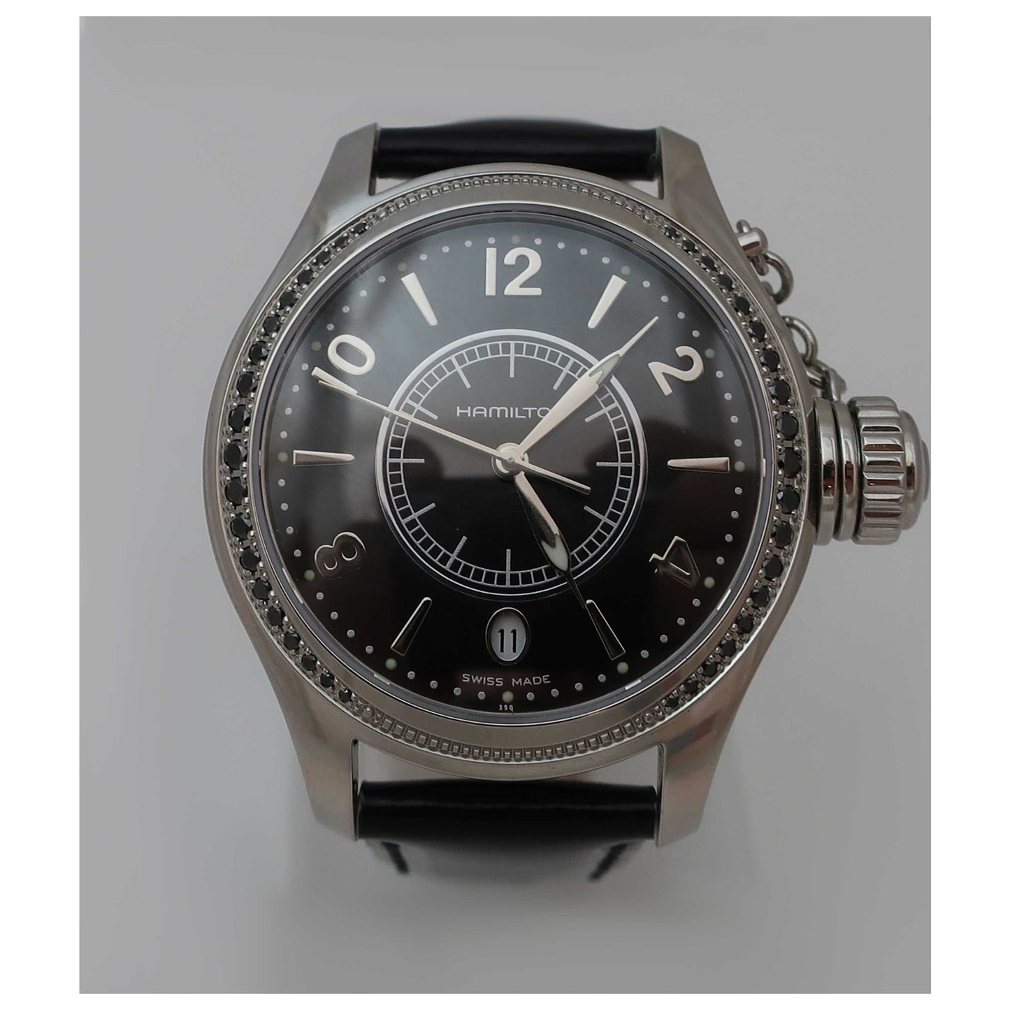 Front view of Hamilton Khaki Navy Women's Swiss Quartz (Battery-Powered) Watch H77351935-SD