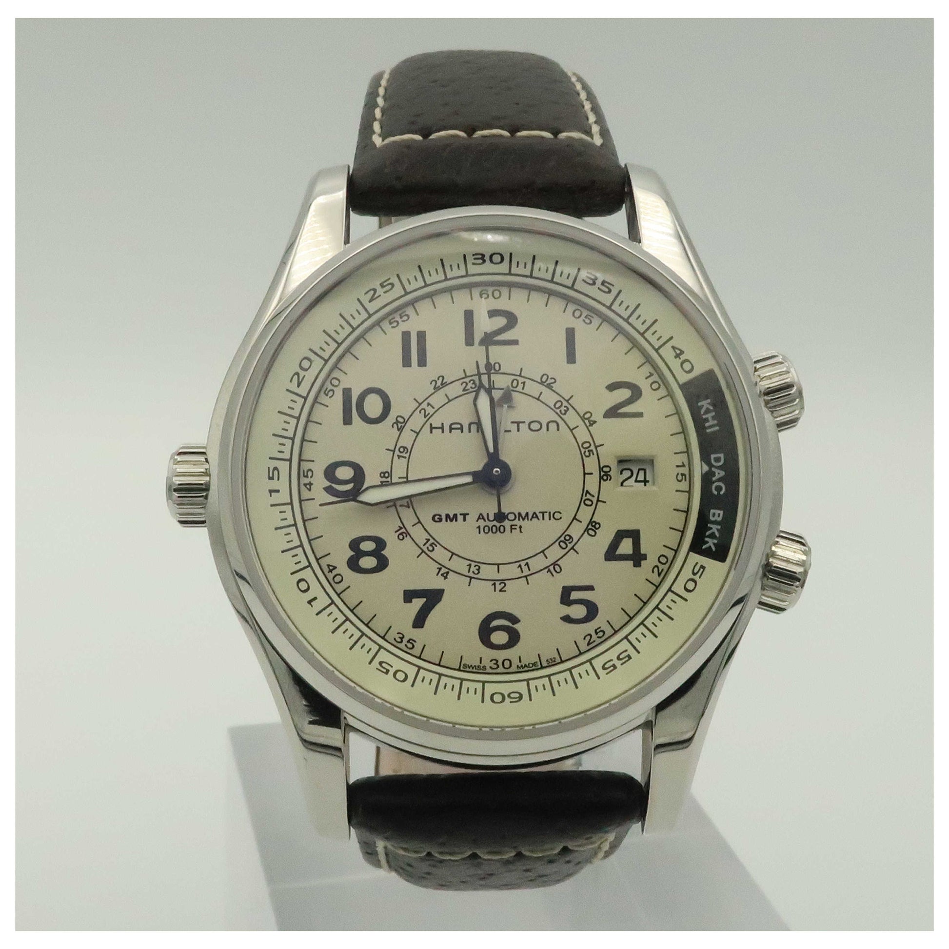 Front view of Hamilton Khaki Navy Men's Automatic Watch H77525553-PO