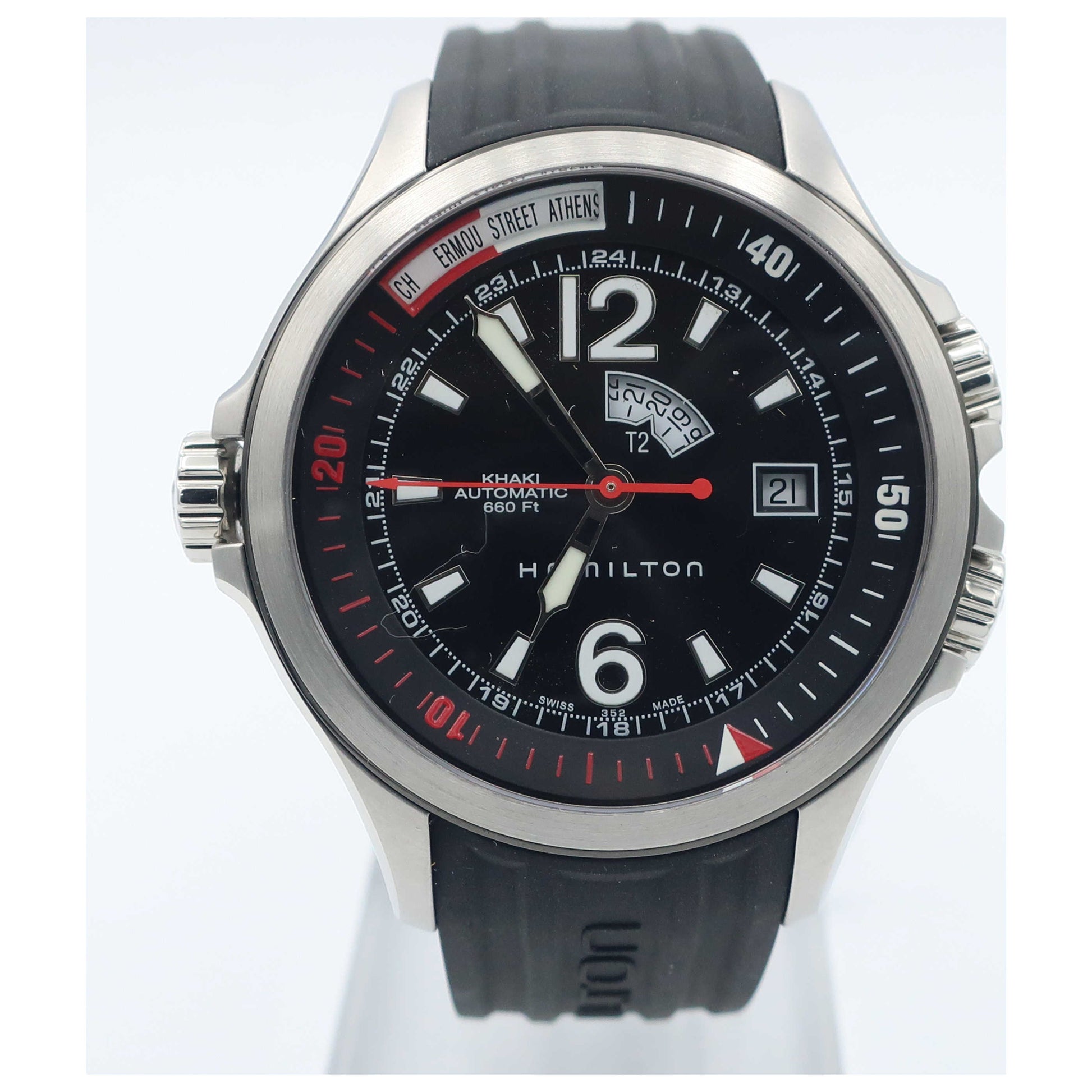 Front view of Hamilton Khaki Navy Men's Automatic Watch H77555335-SDV