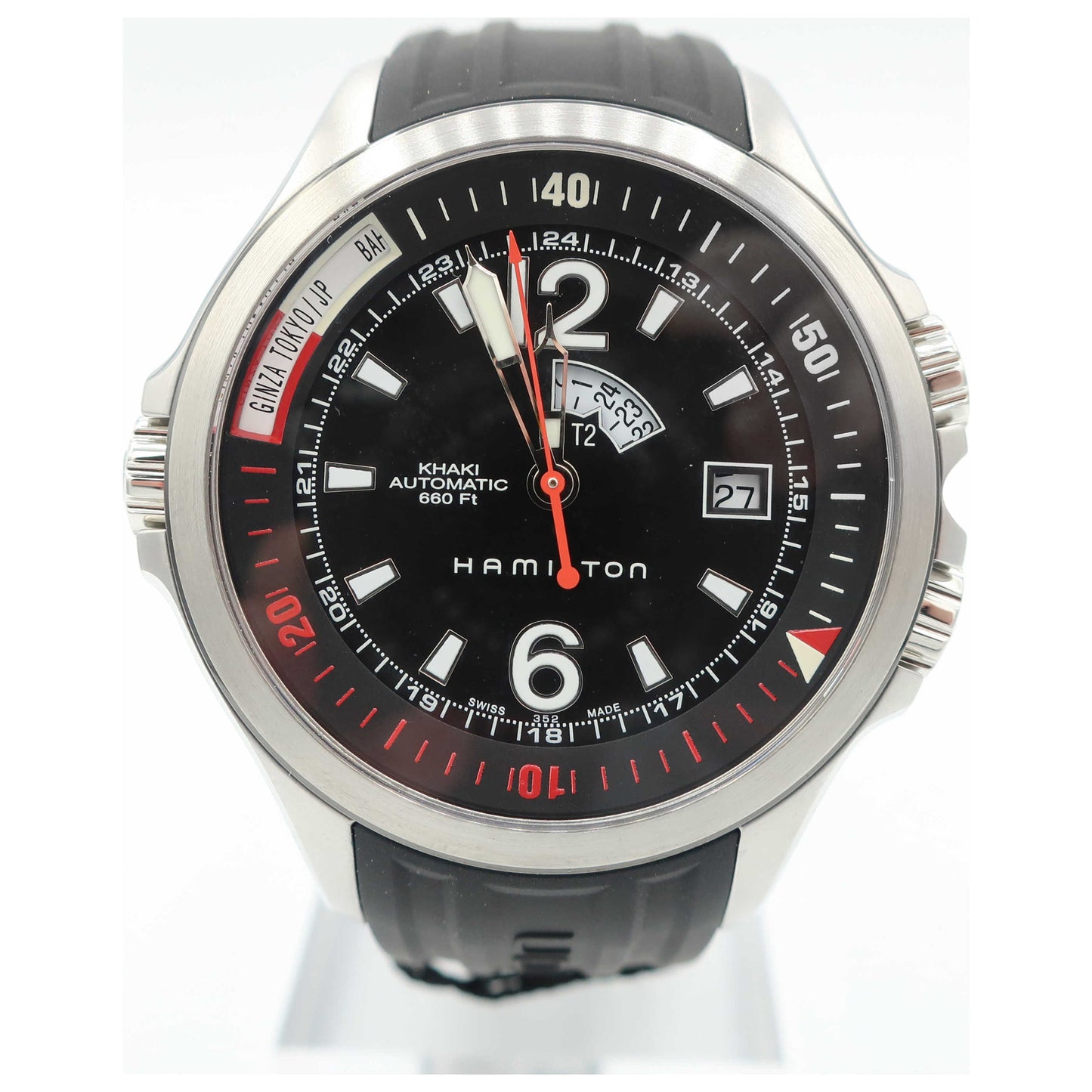 Front view of Hamilton Khaki Navy Men's Automatic Watch H77555335-SD