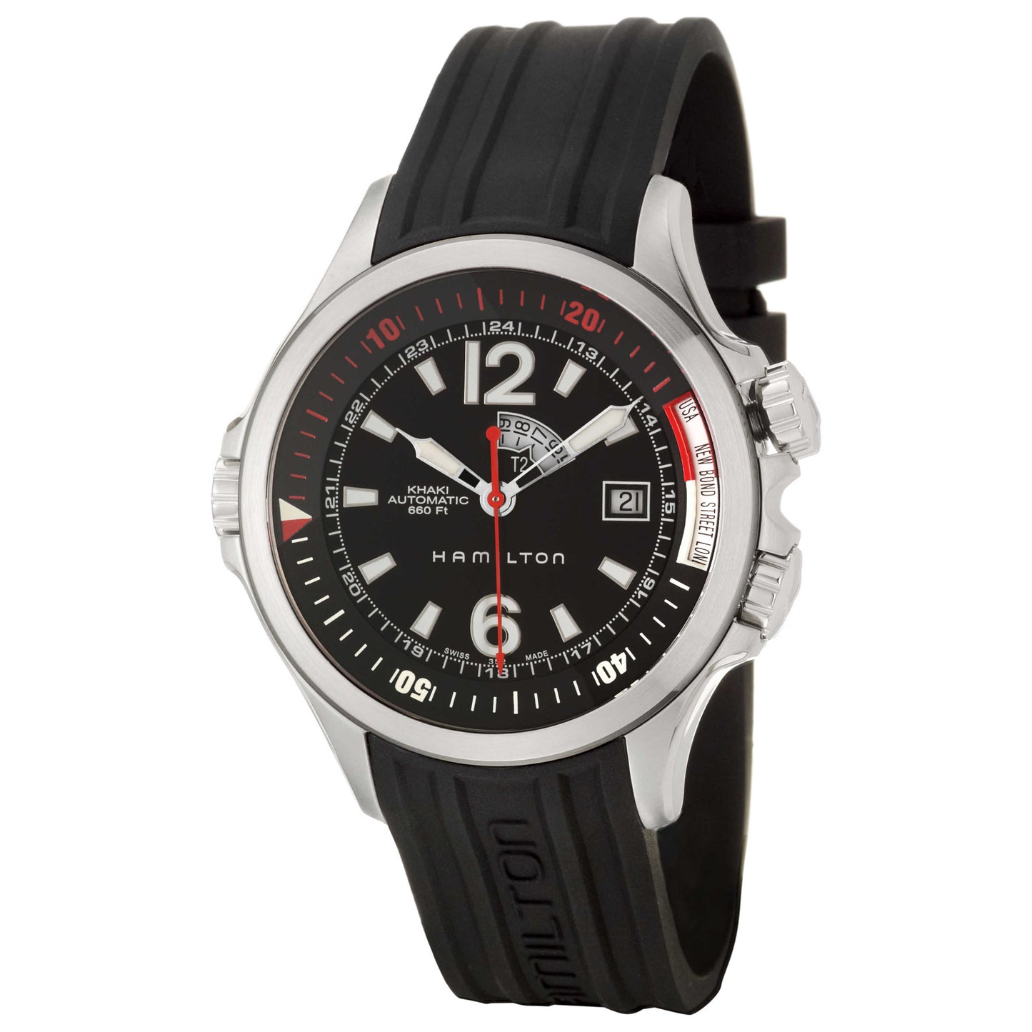 Front view of Hamilton Khaki Navy Men's Automatic Watch H77555335