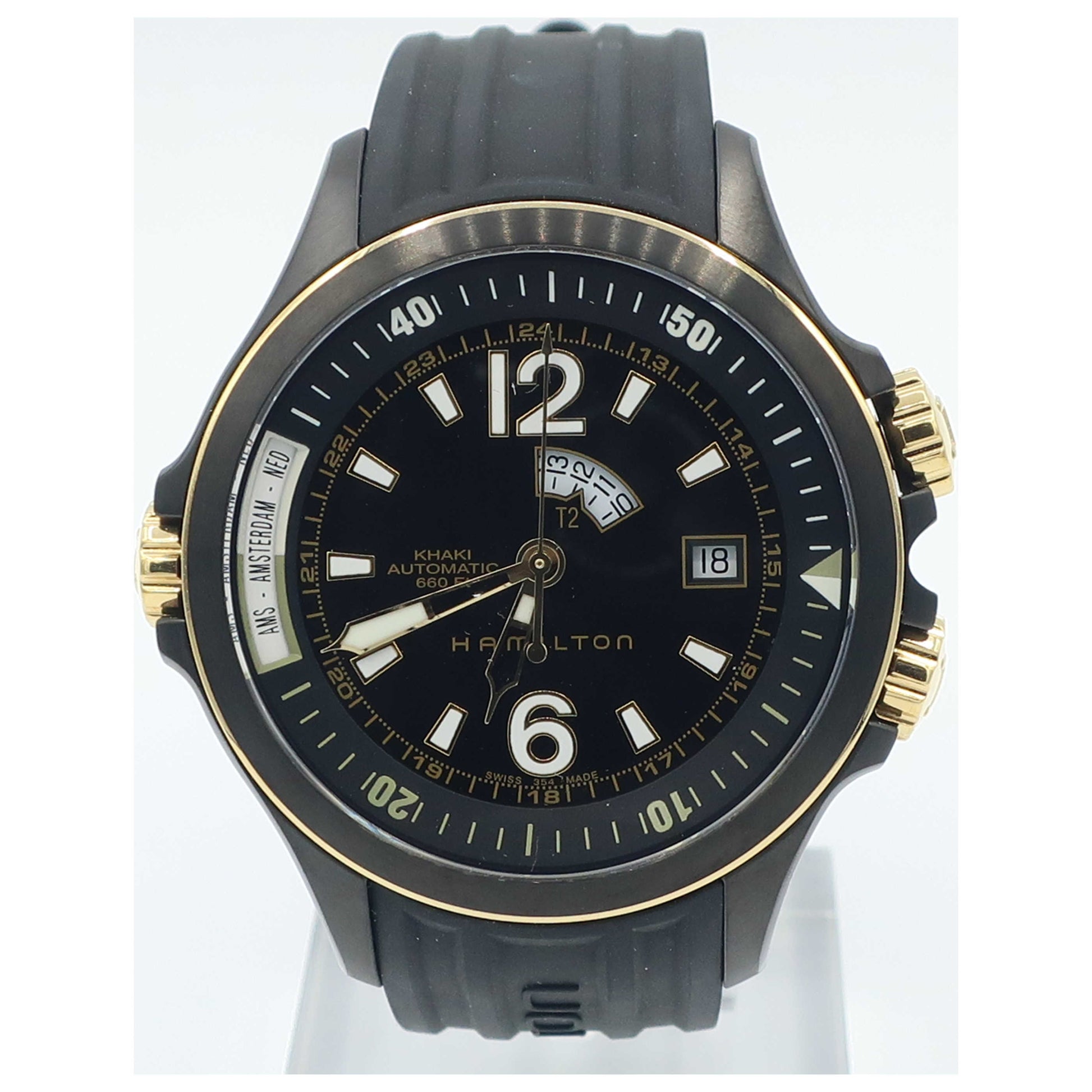 Front view of Hamilton Khaki Navy Men's Automatic Watch H77575335-SDV