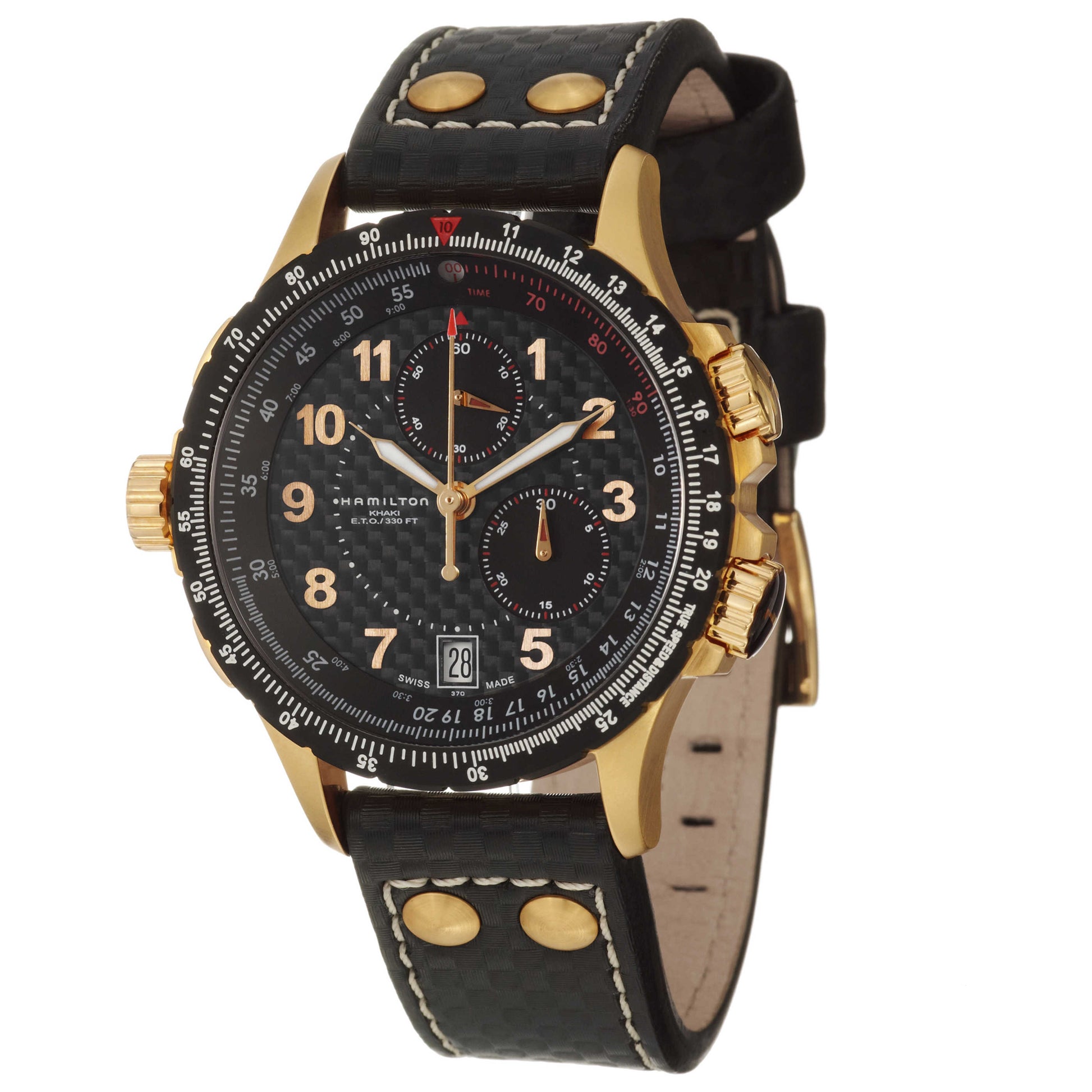 Front view of Hamilton Khaki Aviation Men's Swiss Quartz (Battery-Powered) Watch H77642737
