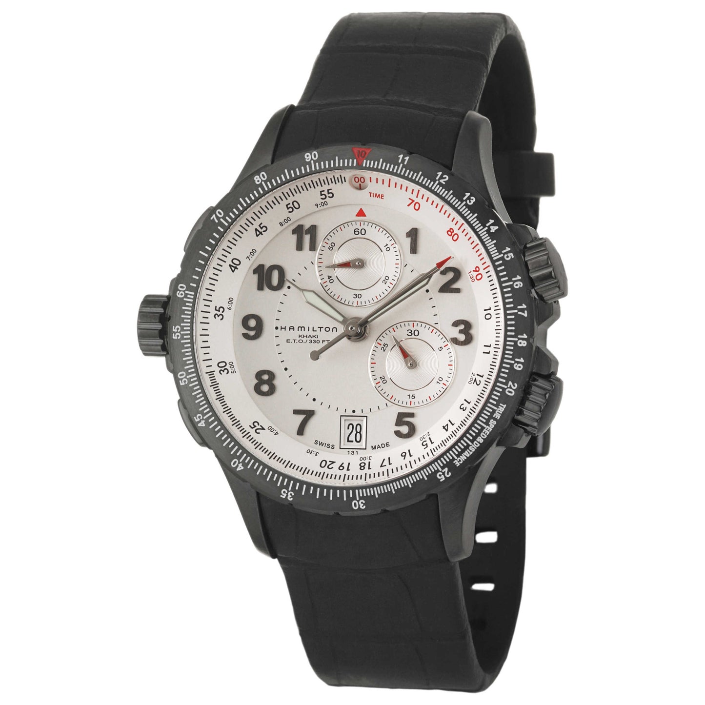 Front view of Hamilton Khaki Aviation Men's Swiss Quartz (Battery-Powered) Watch H77682313