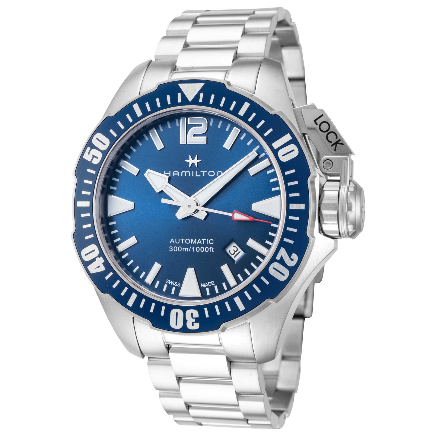 Front view of Hamilton Khaki Navy Men's Automatic Watch H77705145