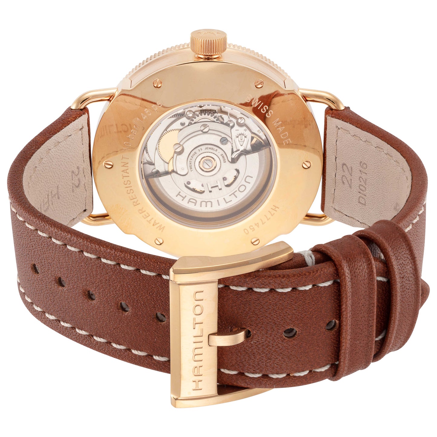 Back view of Hamilton Khaki Navy Men's Automatic Watch H77745553