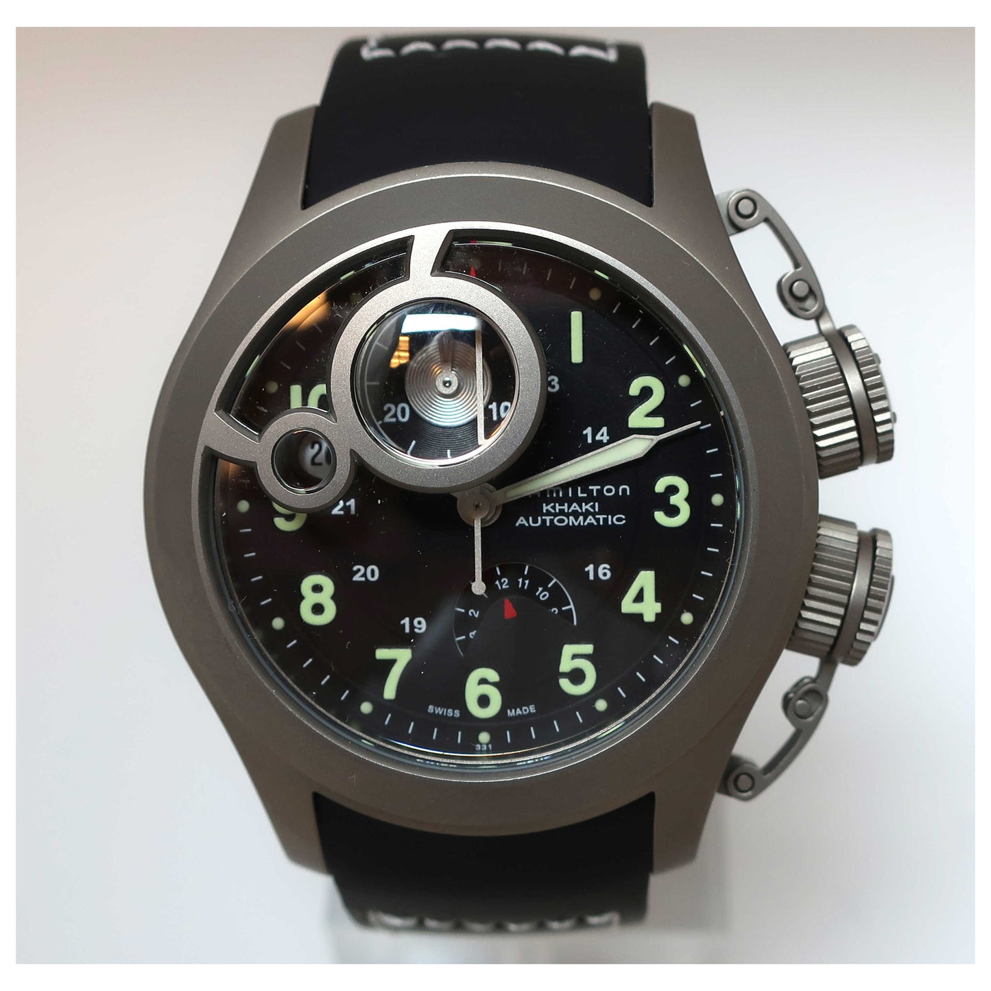 Front view of Hamilton Khaki Navy Men's Automatic Watch H77746333-SD