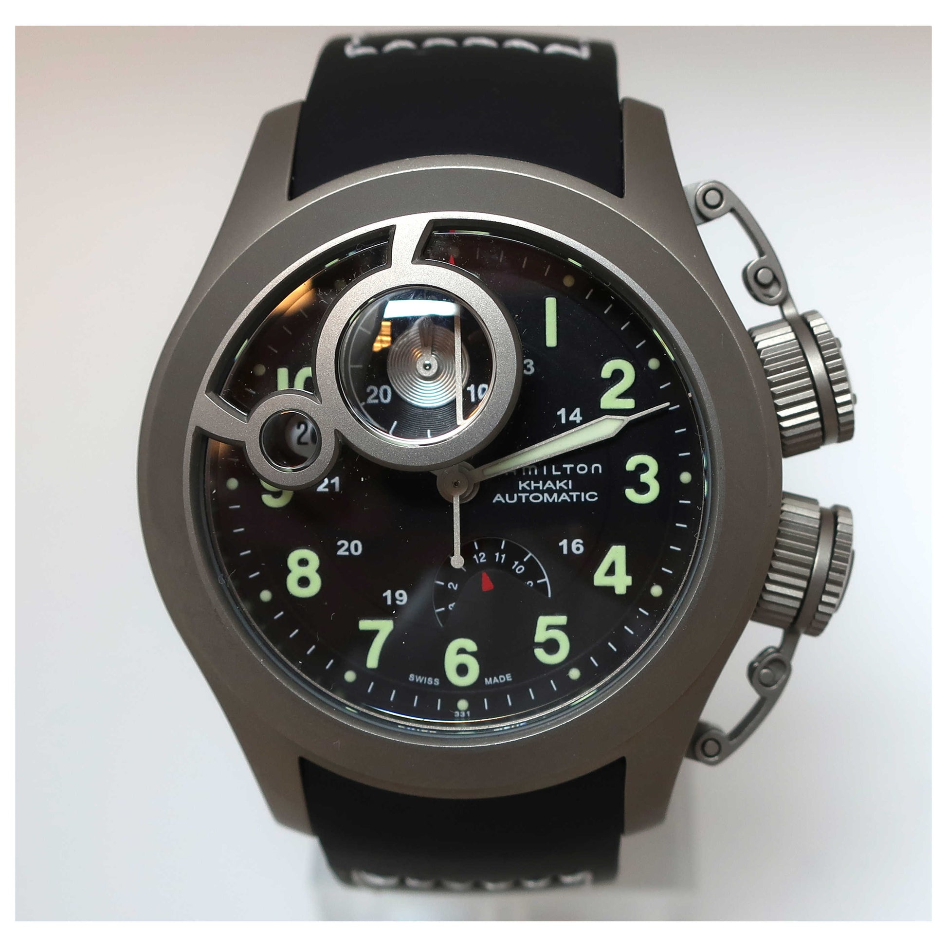 Front view of Hamilton Khaki Navy Men's Automatic Watch H77746333-SD