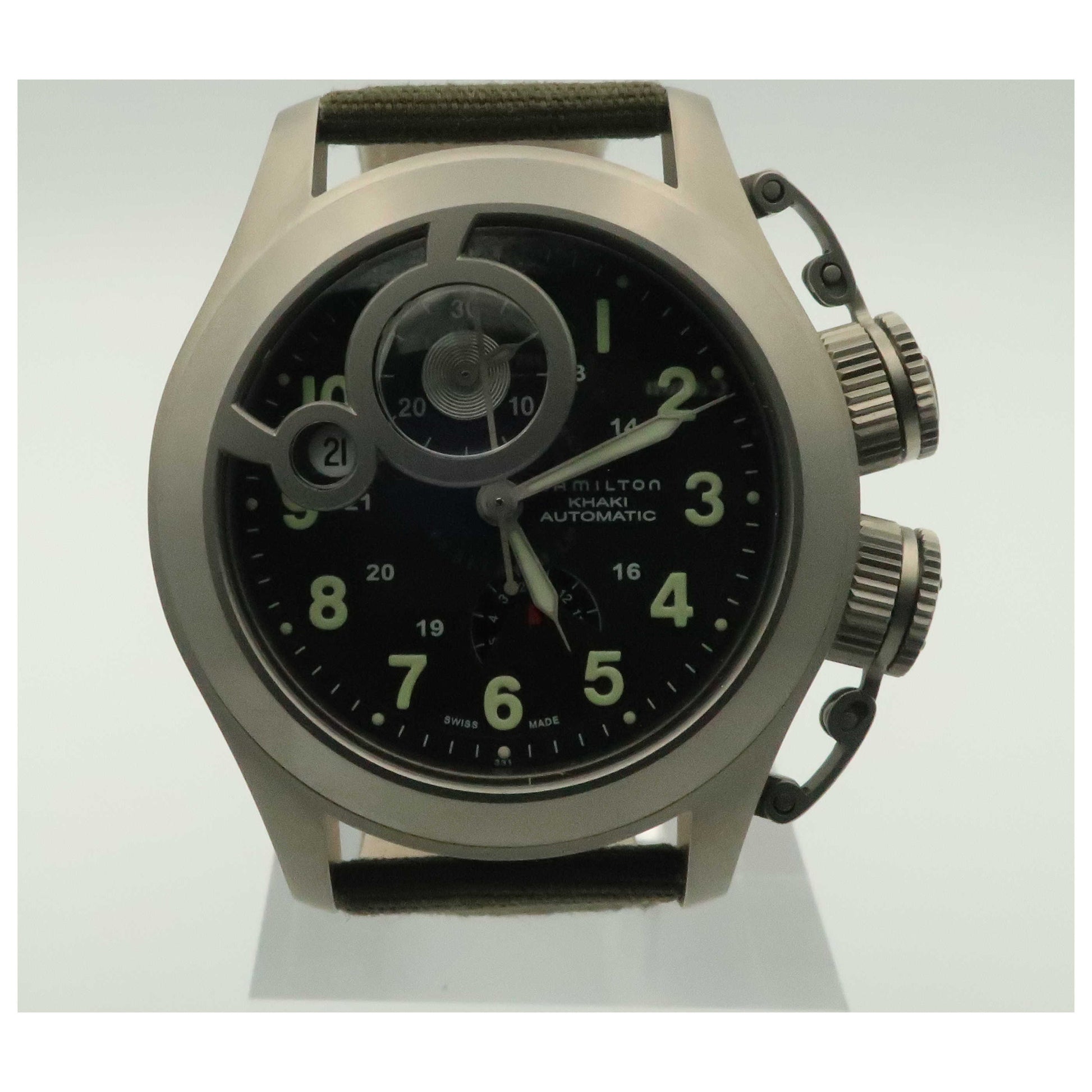 Front view of Hamilton Khaki Navy Men's Automatic Watch H77746933-SDV