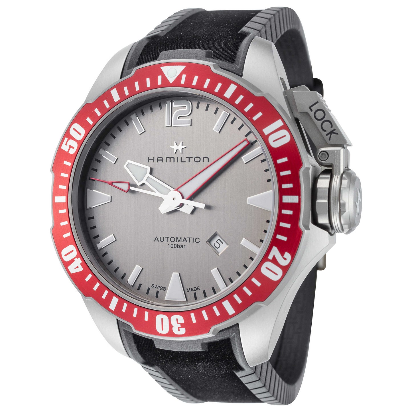 Front view of Hamilton Khaki Navy Men's Automatic Watch H77805380