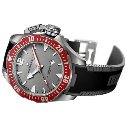 Left view of Hamilton Khaki Navy Men's Automatic Watch H77805380