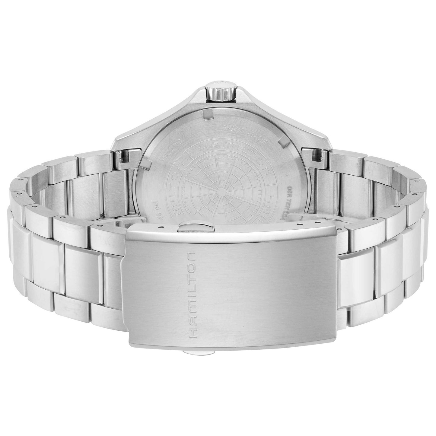 Back view of Hamilton Khaki Navy Men's Quartz Watch H82211181
