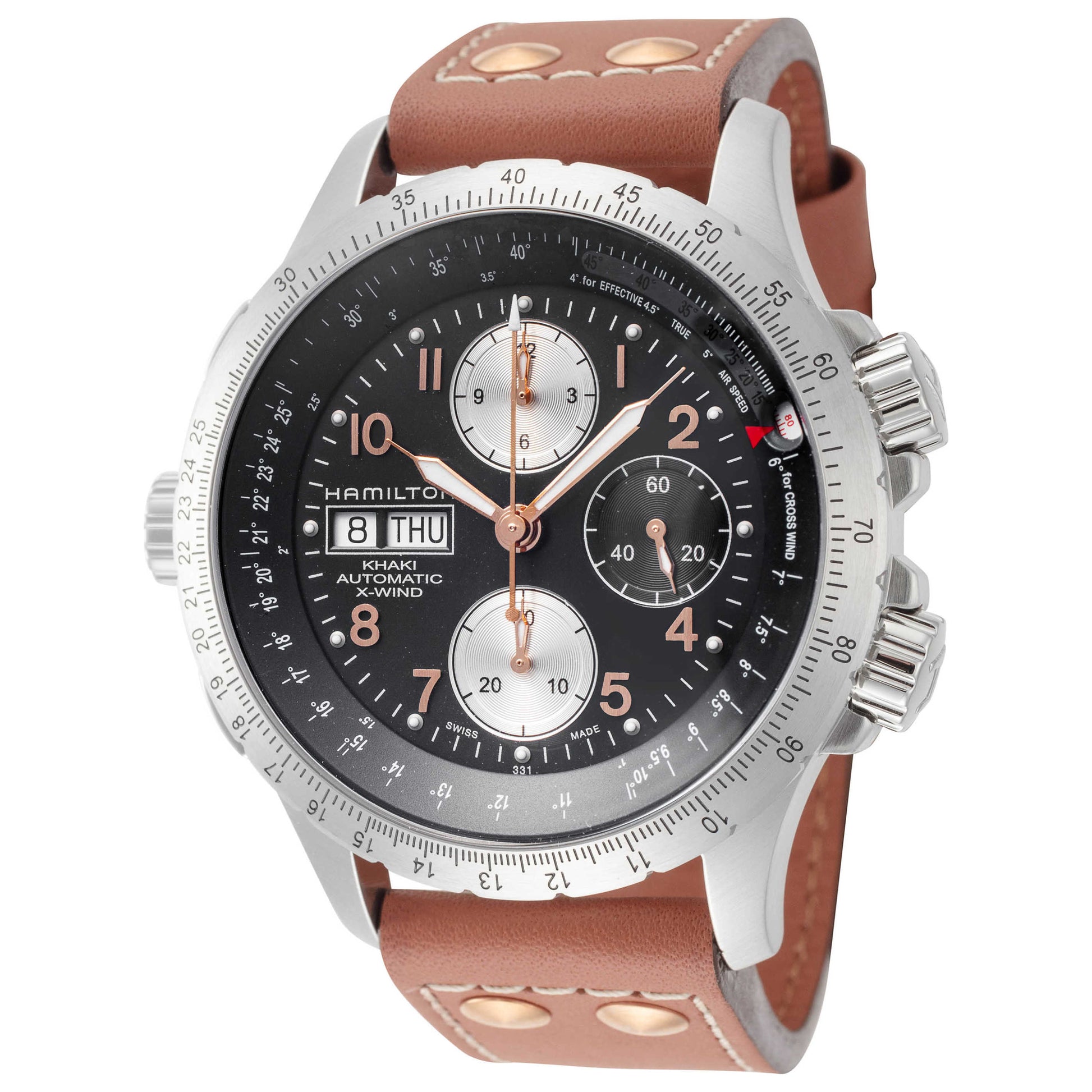 Front view of Hamilton Khaki Aviation X-Wind Men's Automatic Watch H89656533
