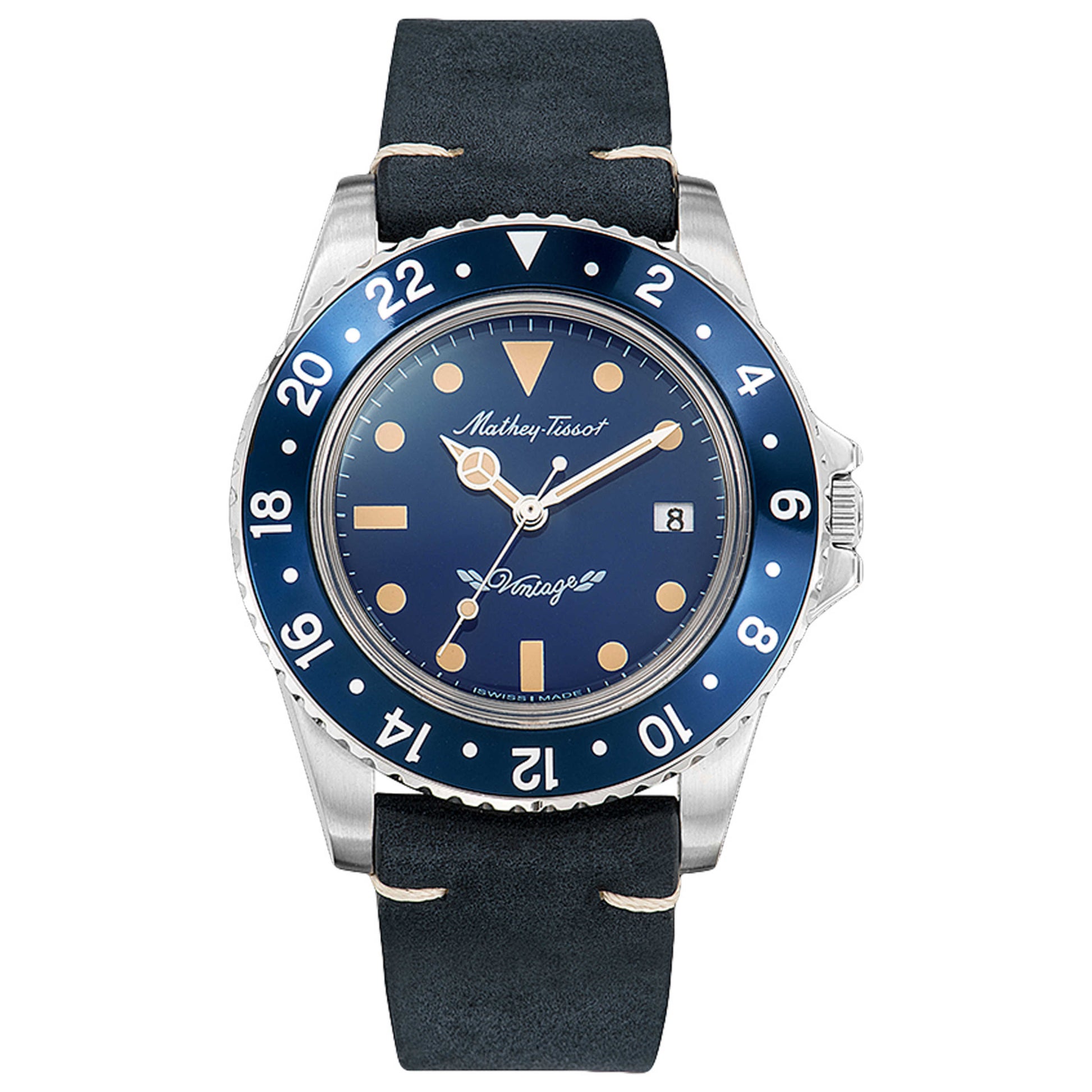 Front view of Mathey Tissot Vintage Men's Quartz Watch H900ALBU