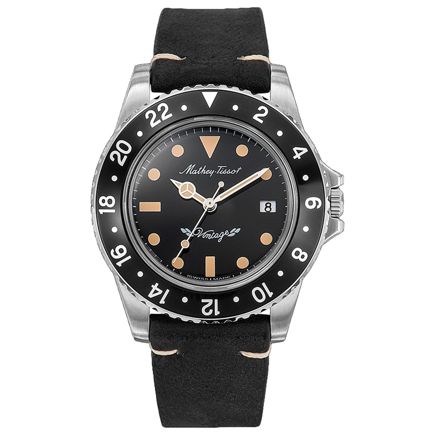 Front view of Mathey Tissot Vintage Men's Quartz Watch H900ALN