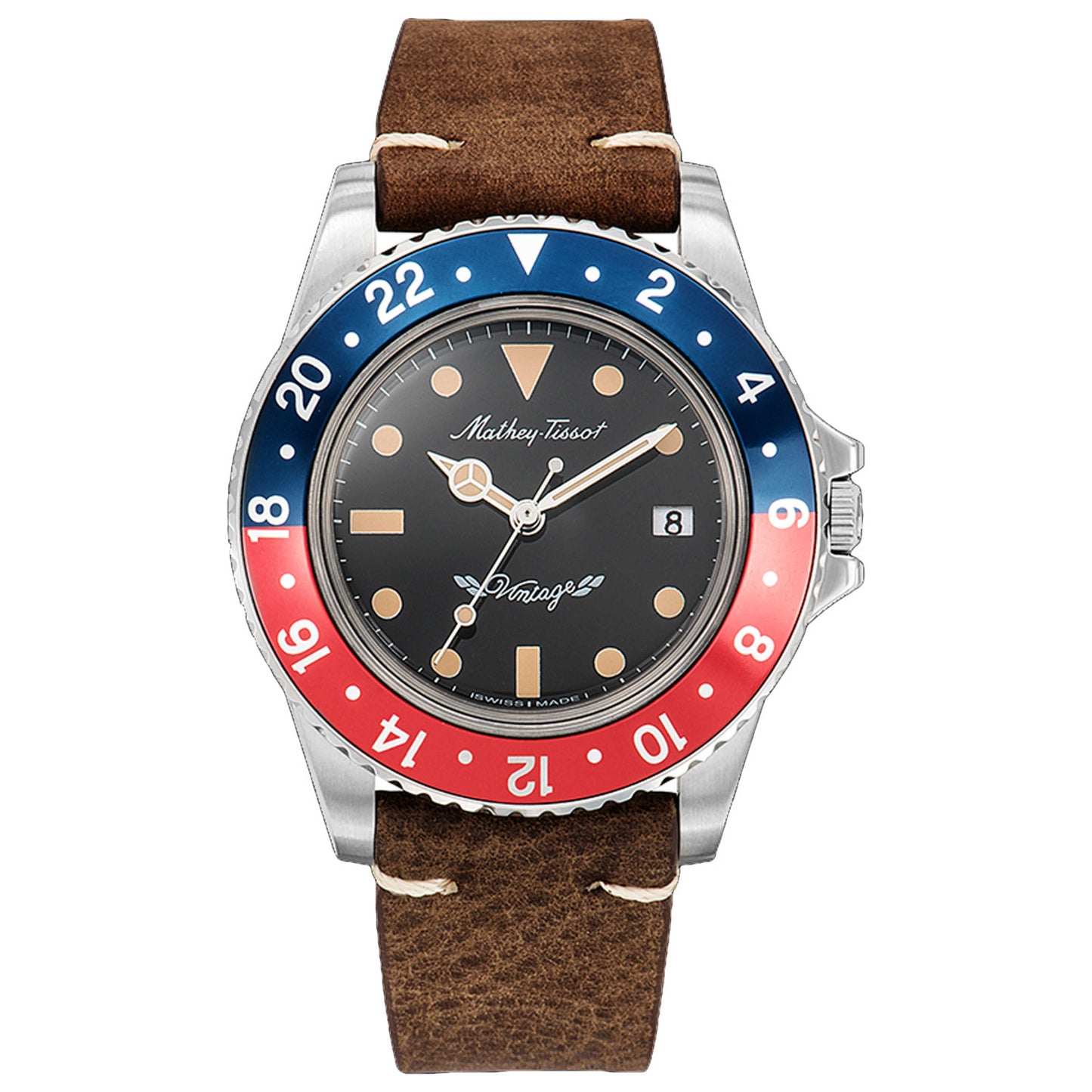 Front view of Mathey Tissot Vintage Men's Quartz Watch H900ALR