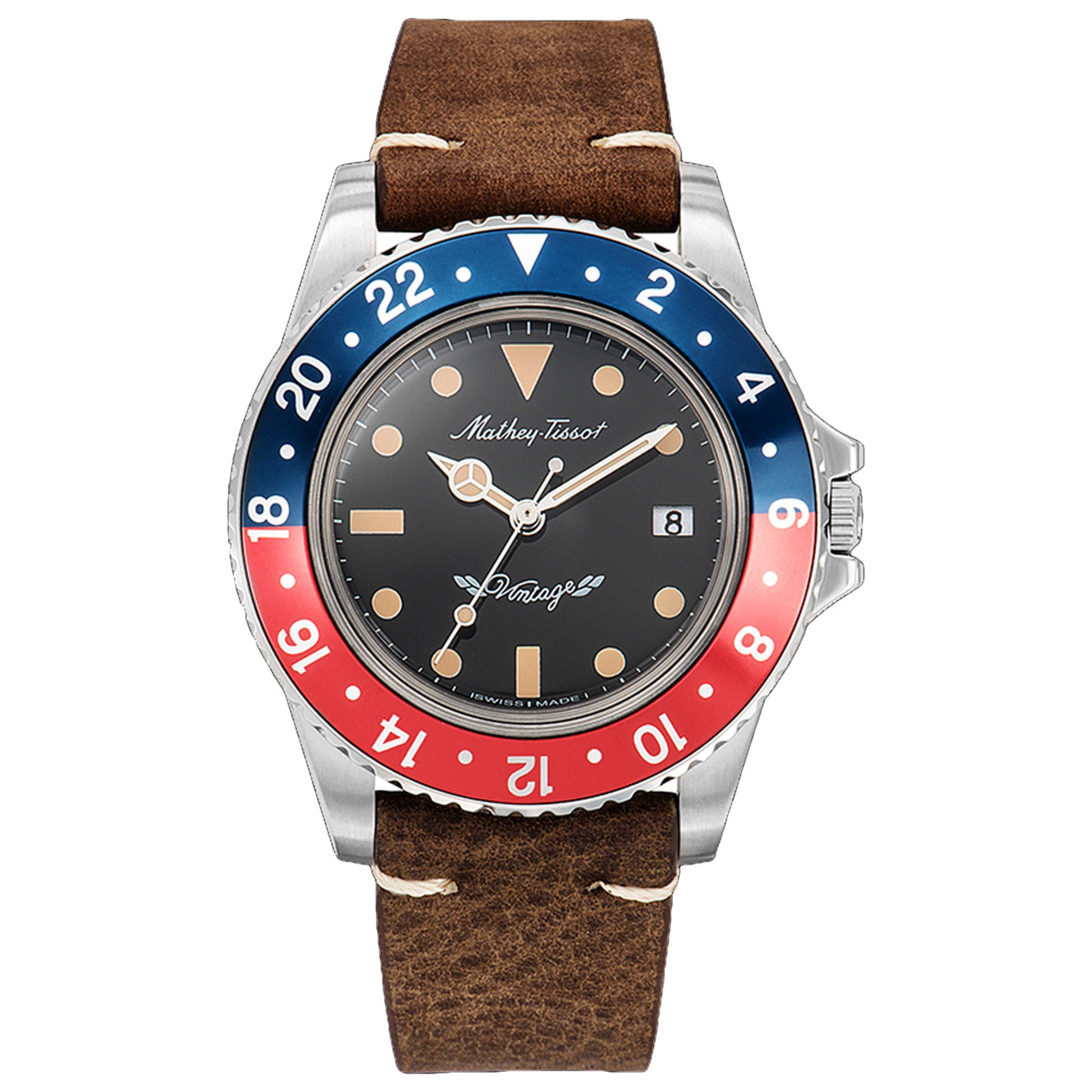 Front view of Mathey Tissot Vintage Men's Quartz Watch H900ALR