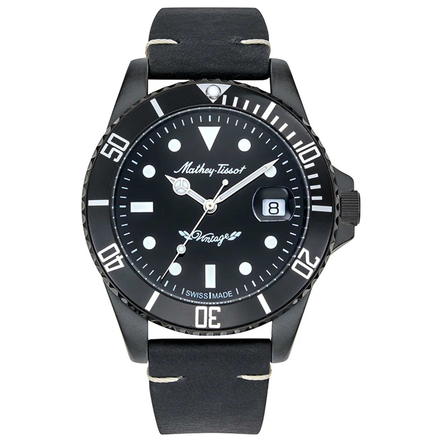 Front view of Mathey Tissot Mathy Vintage Auto Men's Automatic Watch H901BZNB