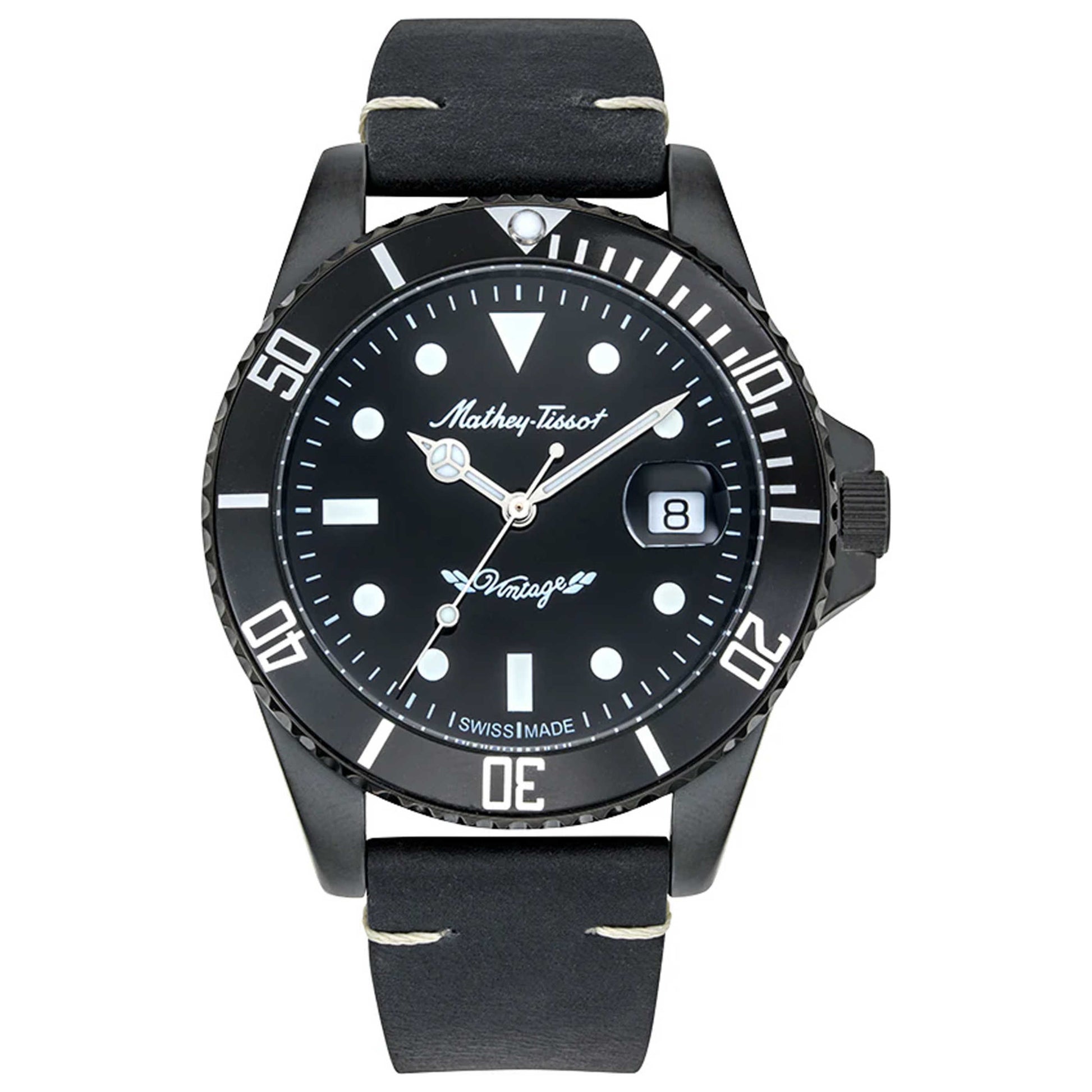 Front view of Mathey Tissot Mathy Vintage Auto Men's Automatic Watch H901BZNB
