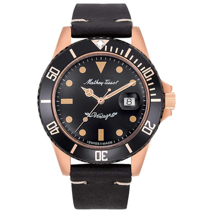 Front view of Mathey Tissot Mathy Vintage Men's Automatic Watch H901BZN
