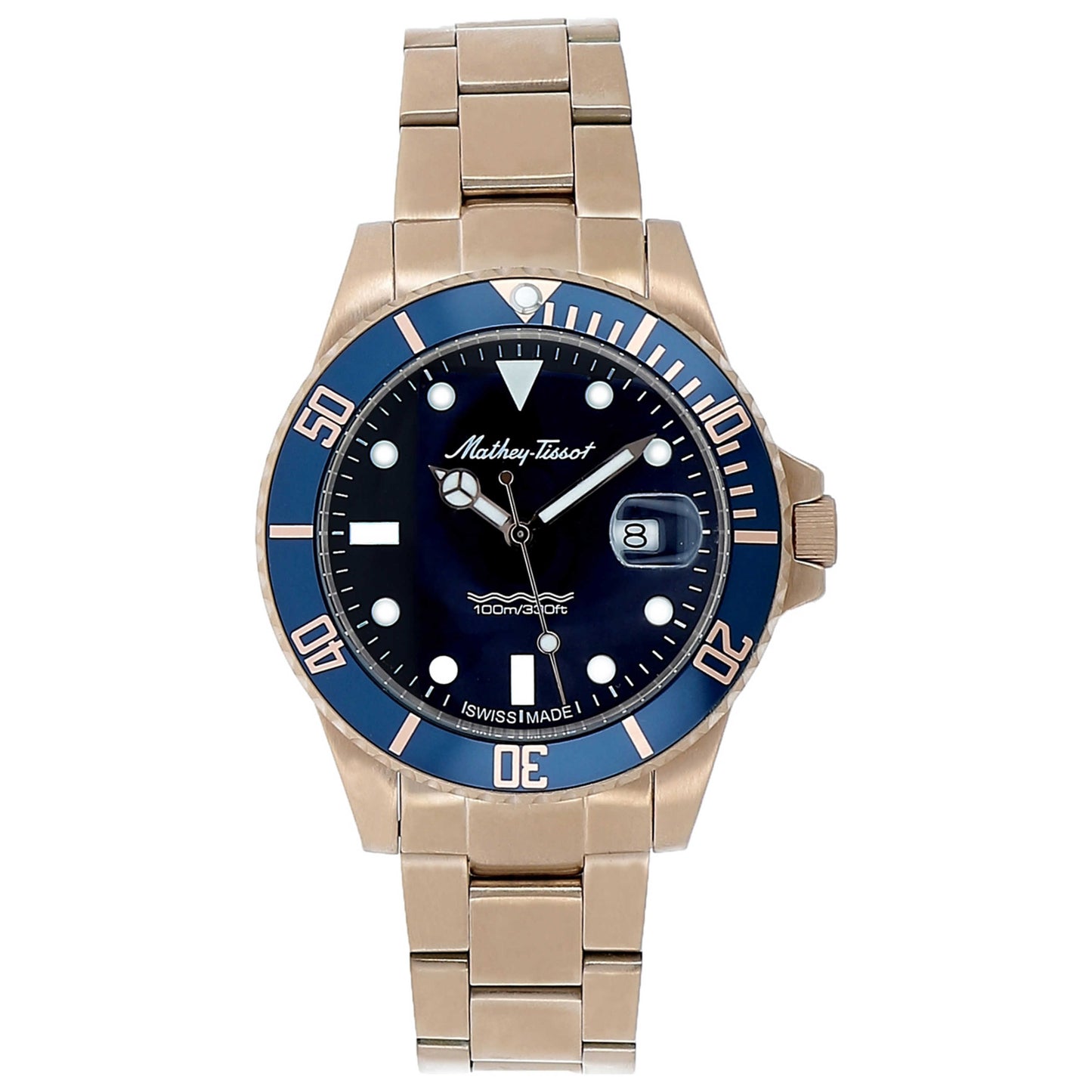 Front view of Mathey Tissot Classic Men's Quartz Watch H908APRBU