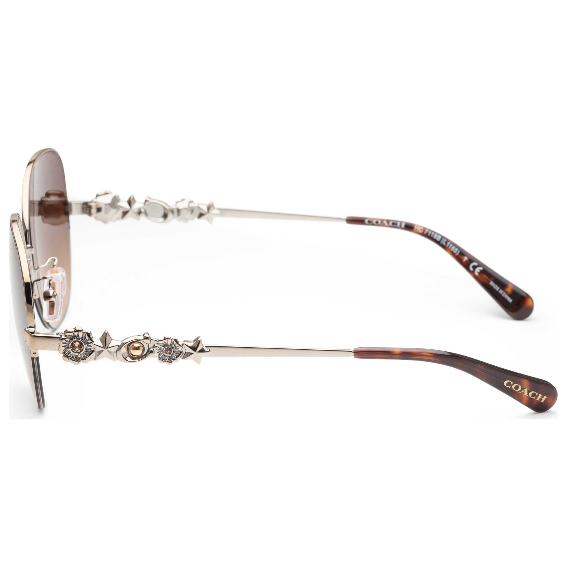 Left view of Coach Fashion Women's Sunglasses HC7118B-935674-57