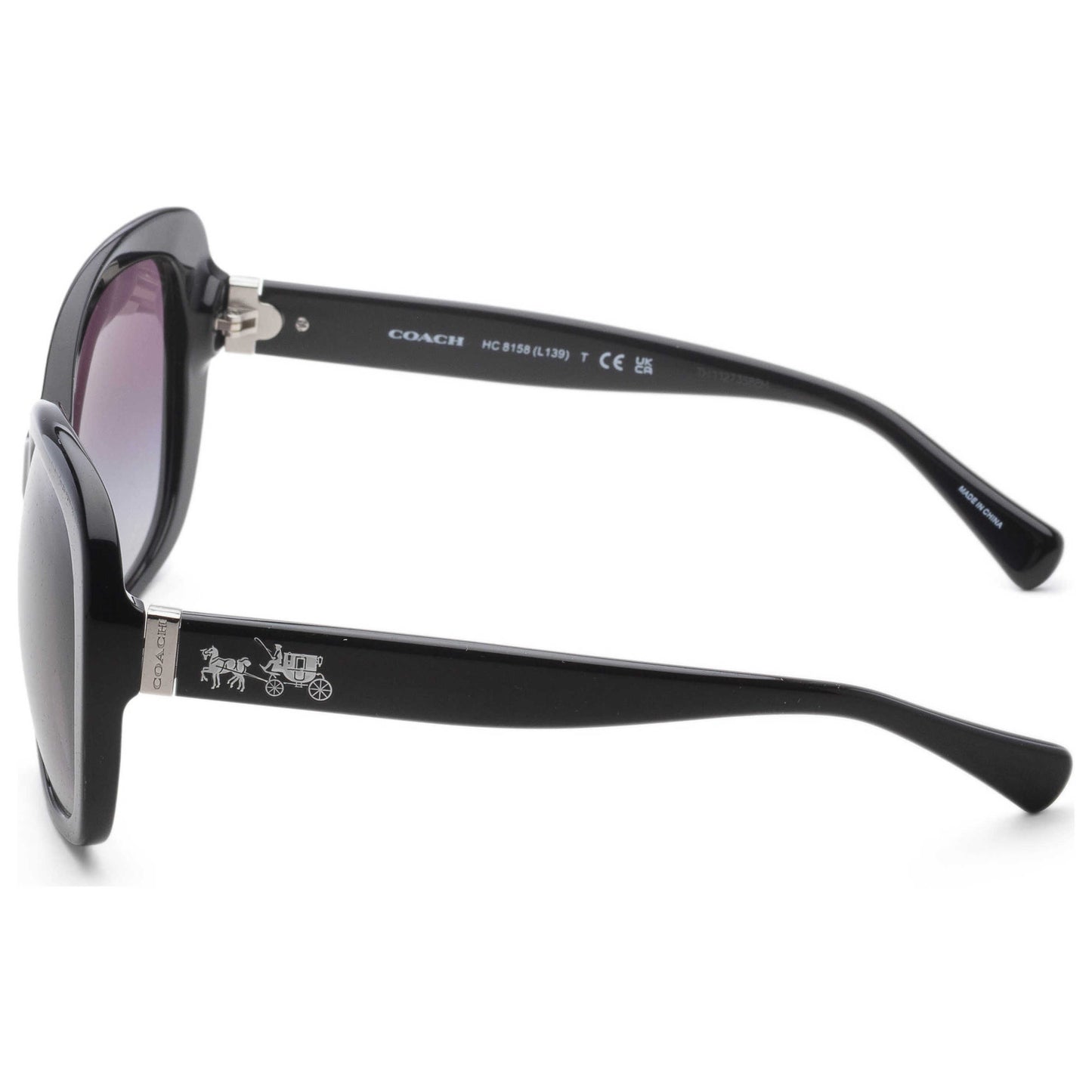 Left view of Coach Women's Sunglasses HC8158-500211-58